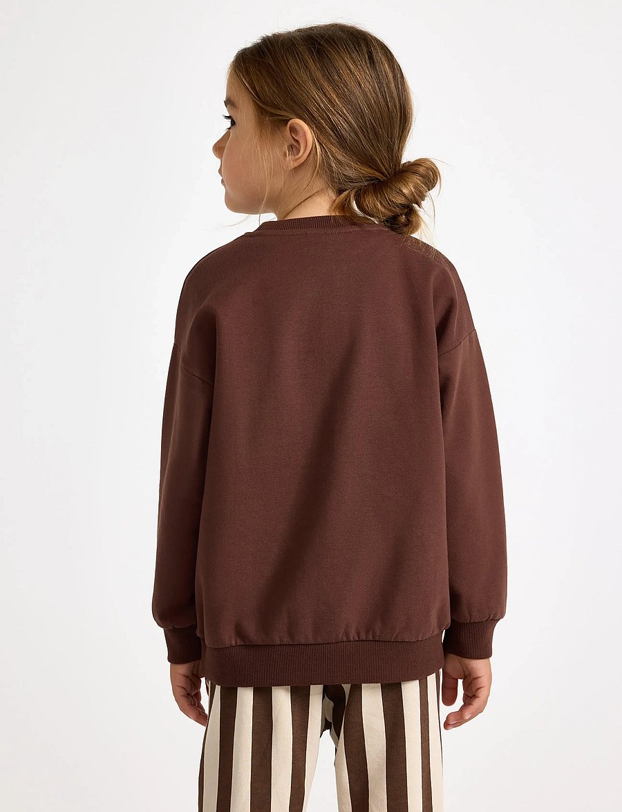 Lindex - Sweatshirt with brushed inside - dark brown - 3