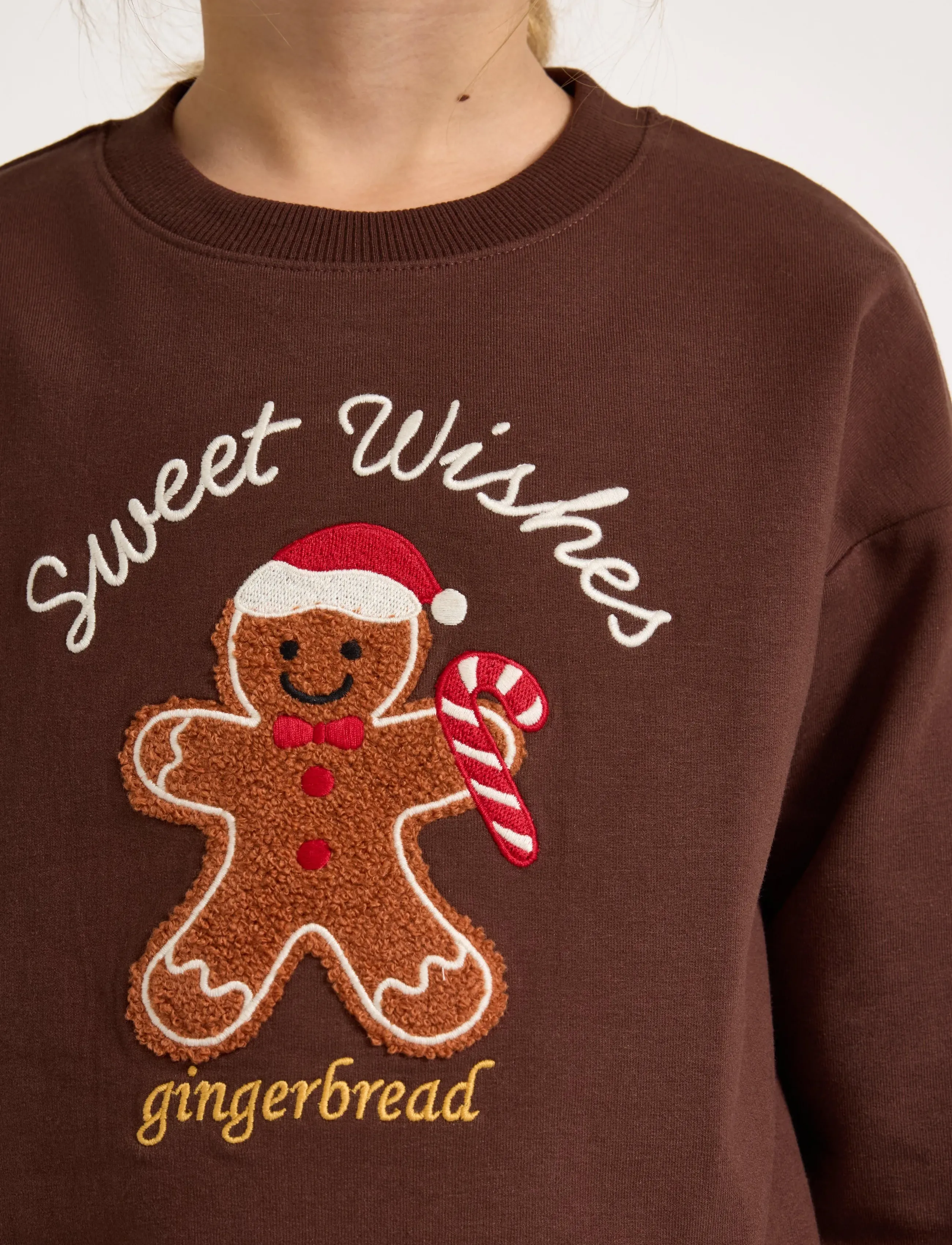 Lindex - Sweatshirt with brushed inside - dark brown - 4