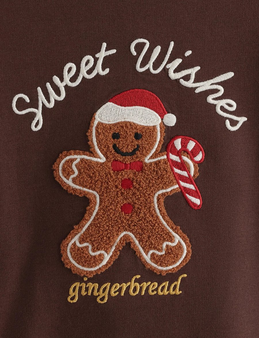 Lindex - Sweatshirt with brushed inside - dark brown - 5