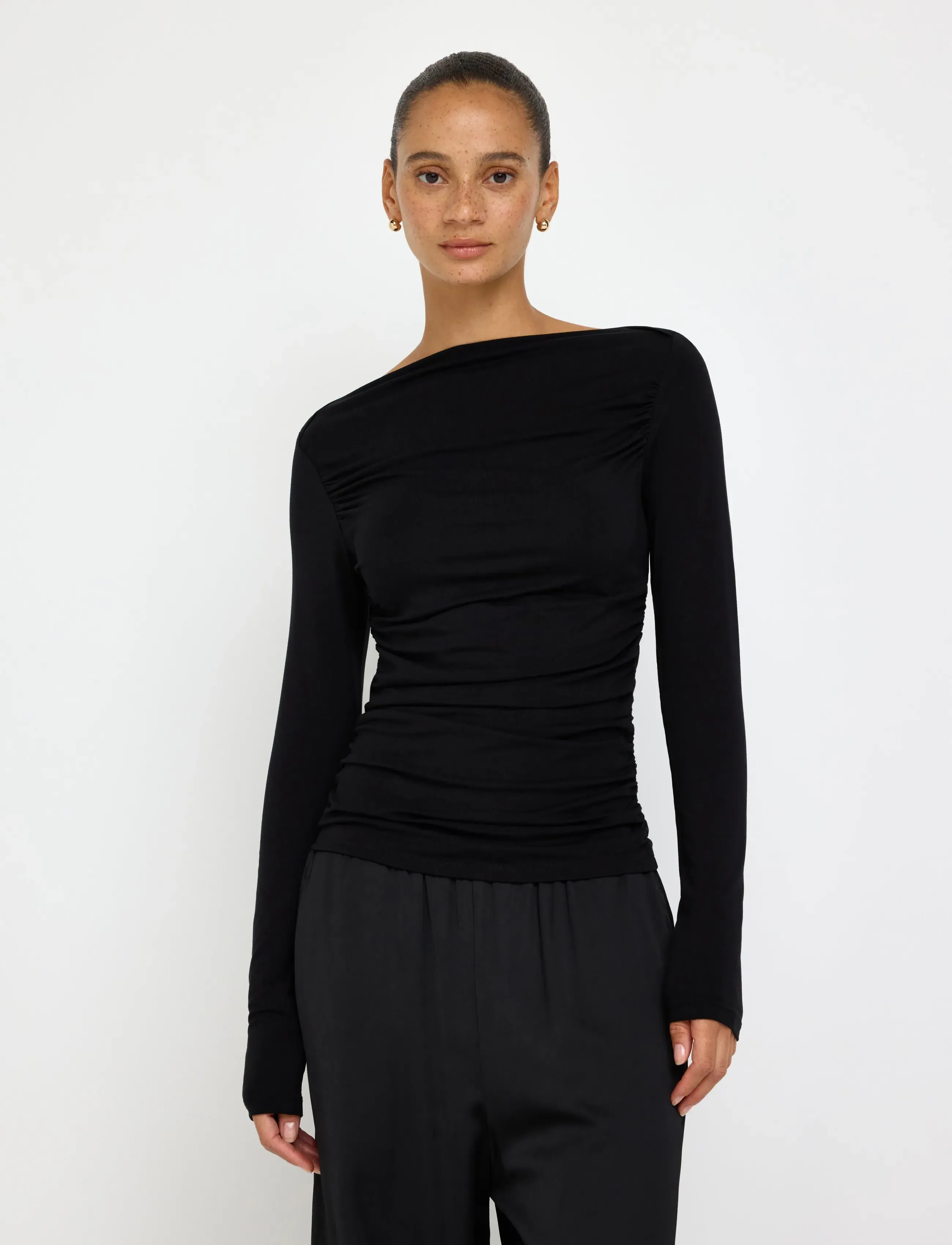 Lindex - Long-sleeved top - black - 0