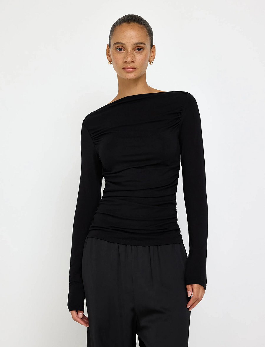 Lindex - Long-sleeved top - black - 0