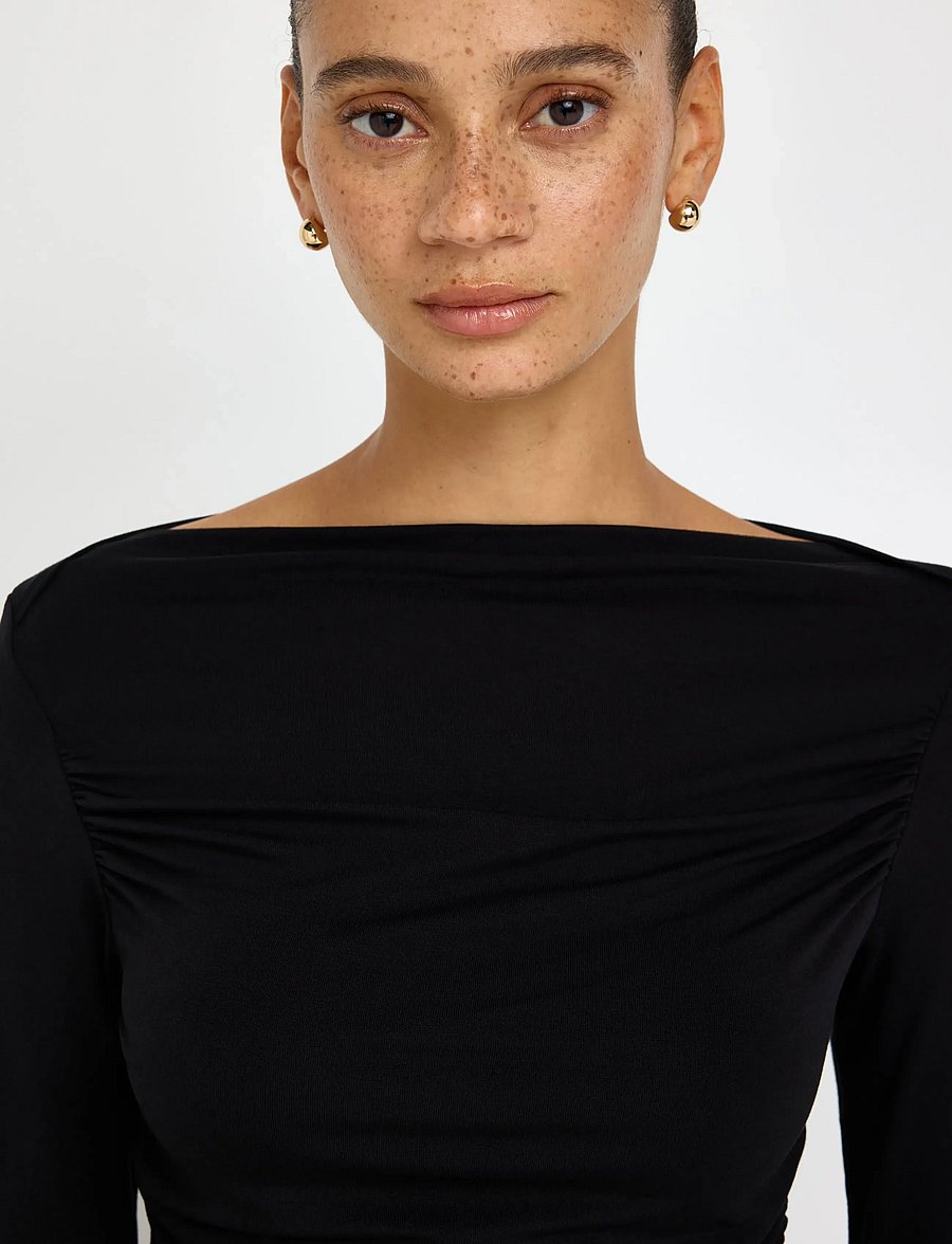 Lindex - Long-sleeved top - black - 4