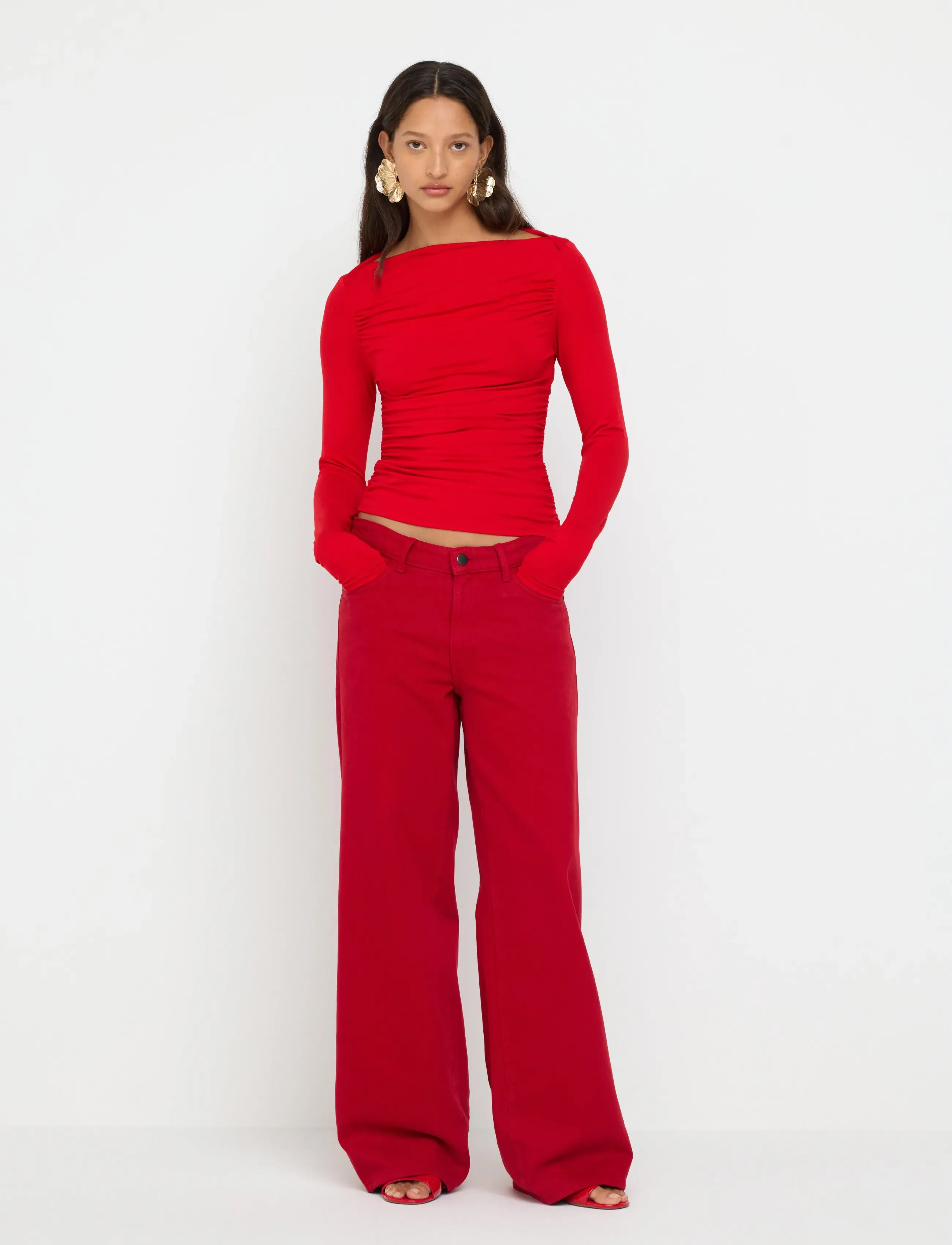 Lindex - Long-sleeved top - pikkade varrukatega topid - red - 4
