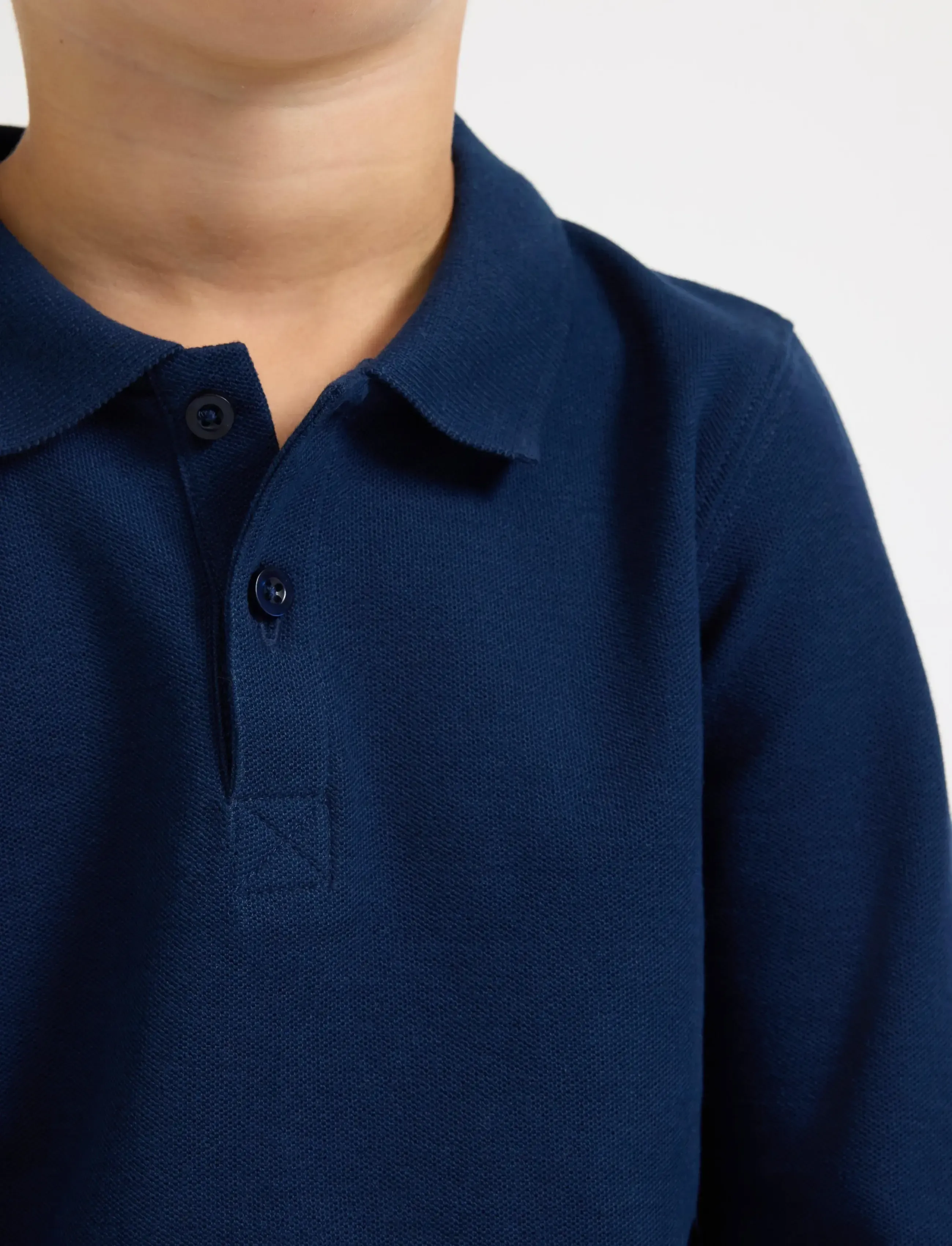 Lindex - Long-sleeved polo shirt - langärmelig poloshirt - dark blue - 4