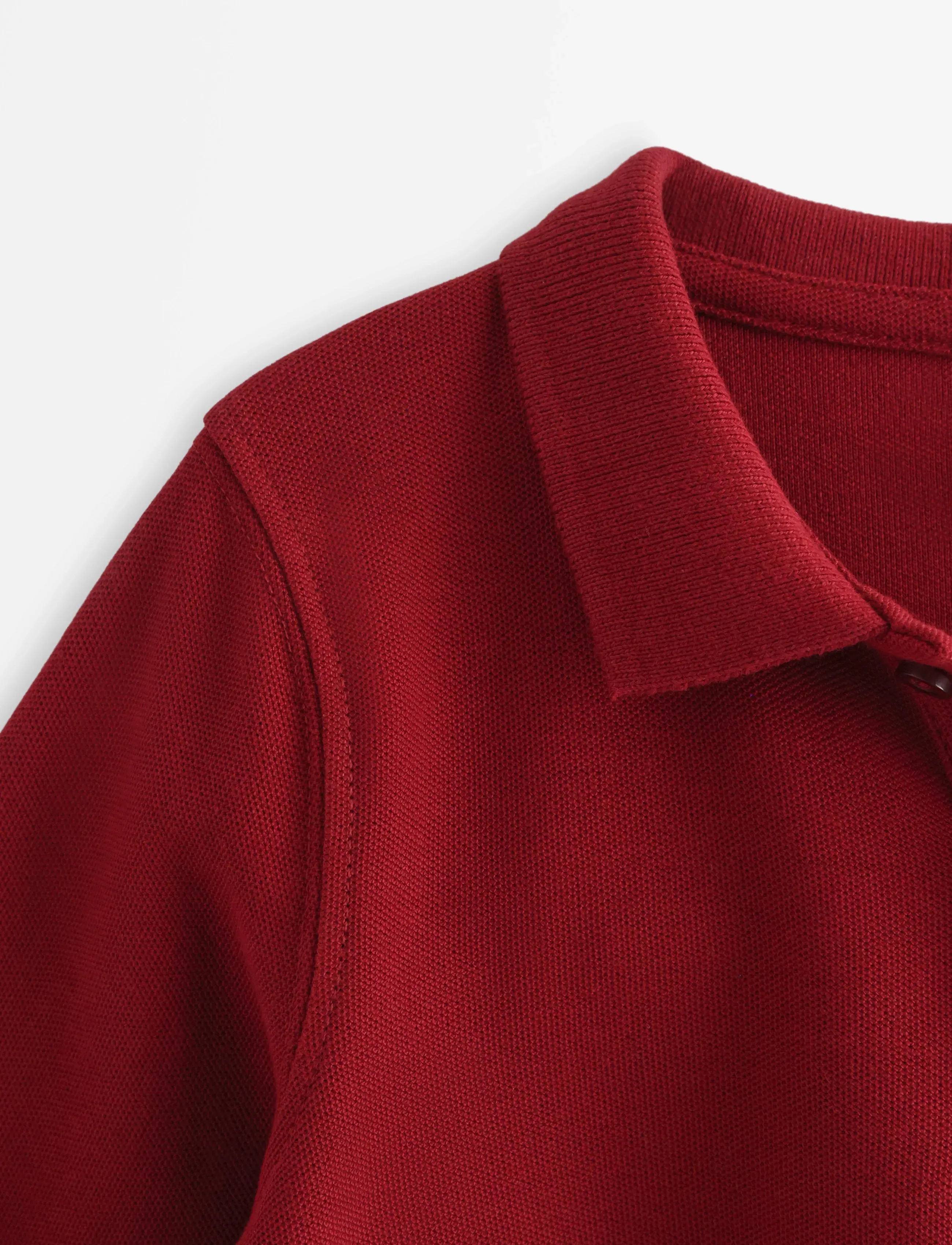 Lindex - Long-sleeved polo shirt - dark dusty red - 5
