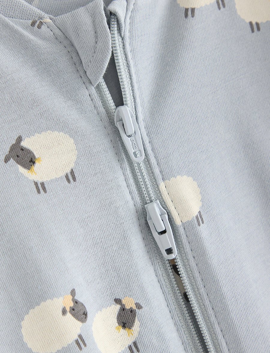 Lindex - Pyjamas with application at the back - schlafoveralls - light dusty blue - 2