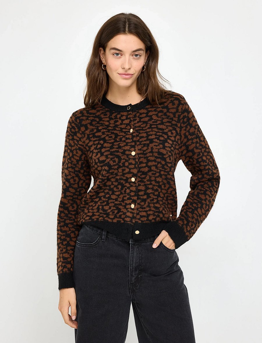 Lindex - Knitted cardigan - brown - 0