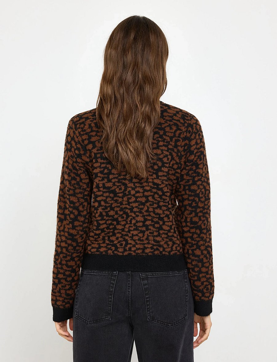 Lindex - Knitted cardigan - brown - 3