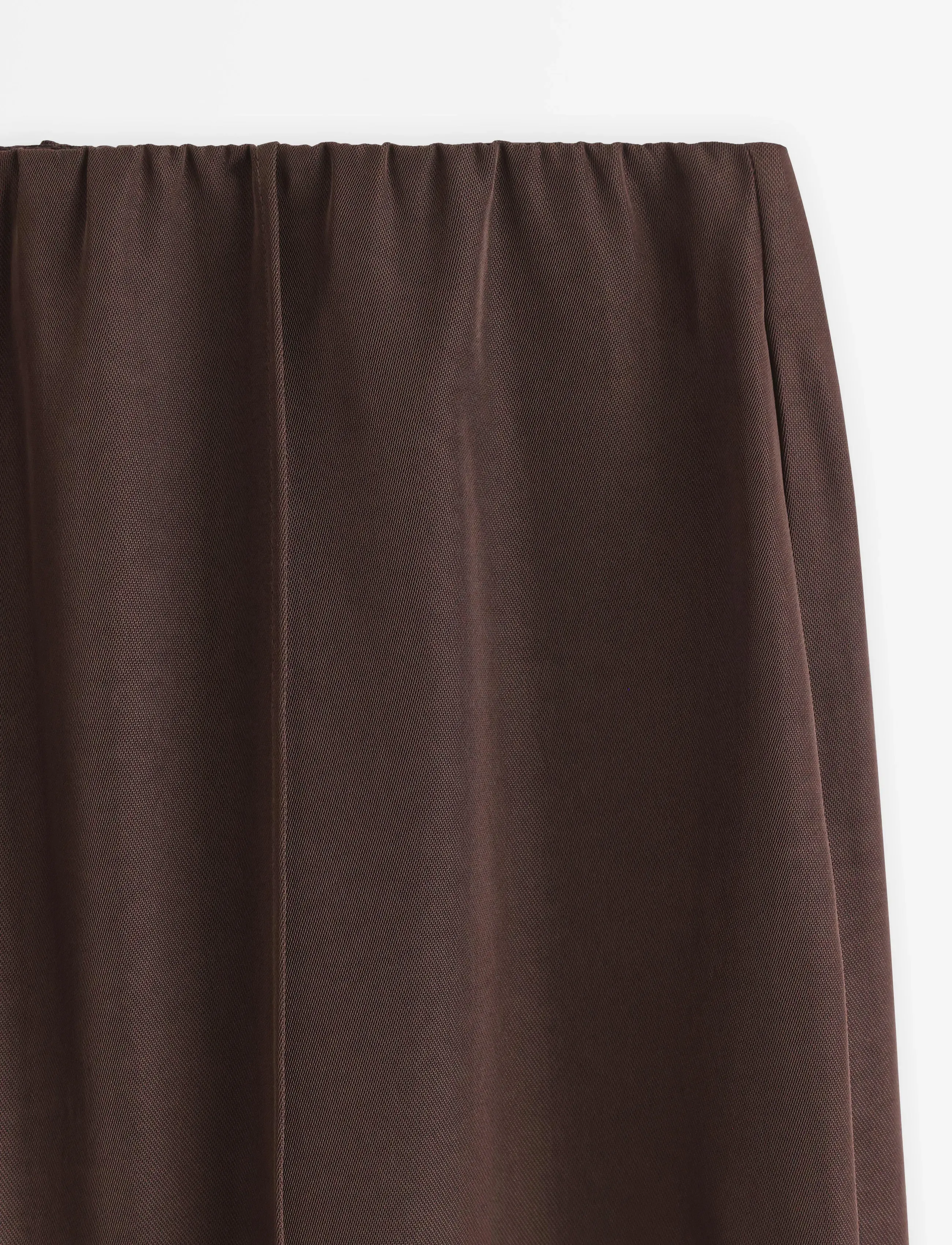 Lindex - WIDE trousers elastic waist - bukser med brede ben - dark brown - 2