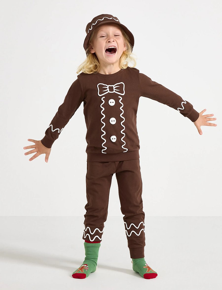 Lindex - Pyjama set - pyjamassæt - dark brown - 0