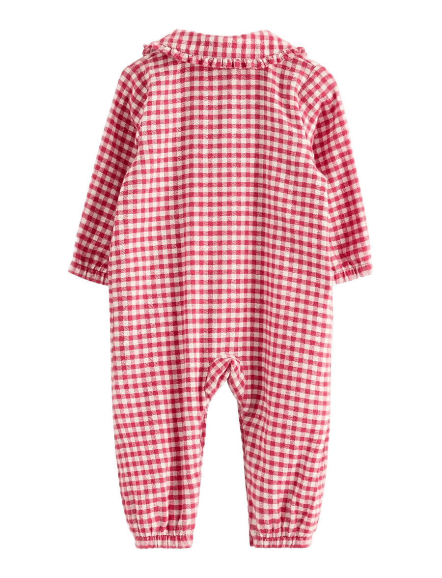 Lindex - Pyjamas in flannel - schlafoveralls - red - 1