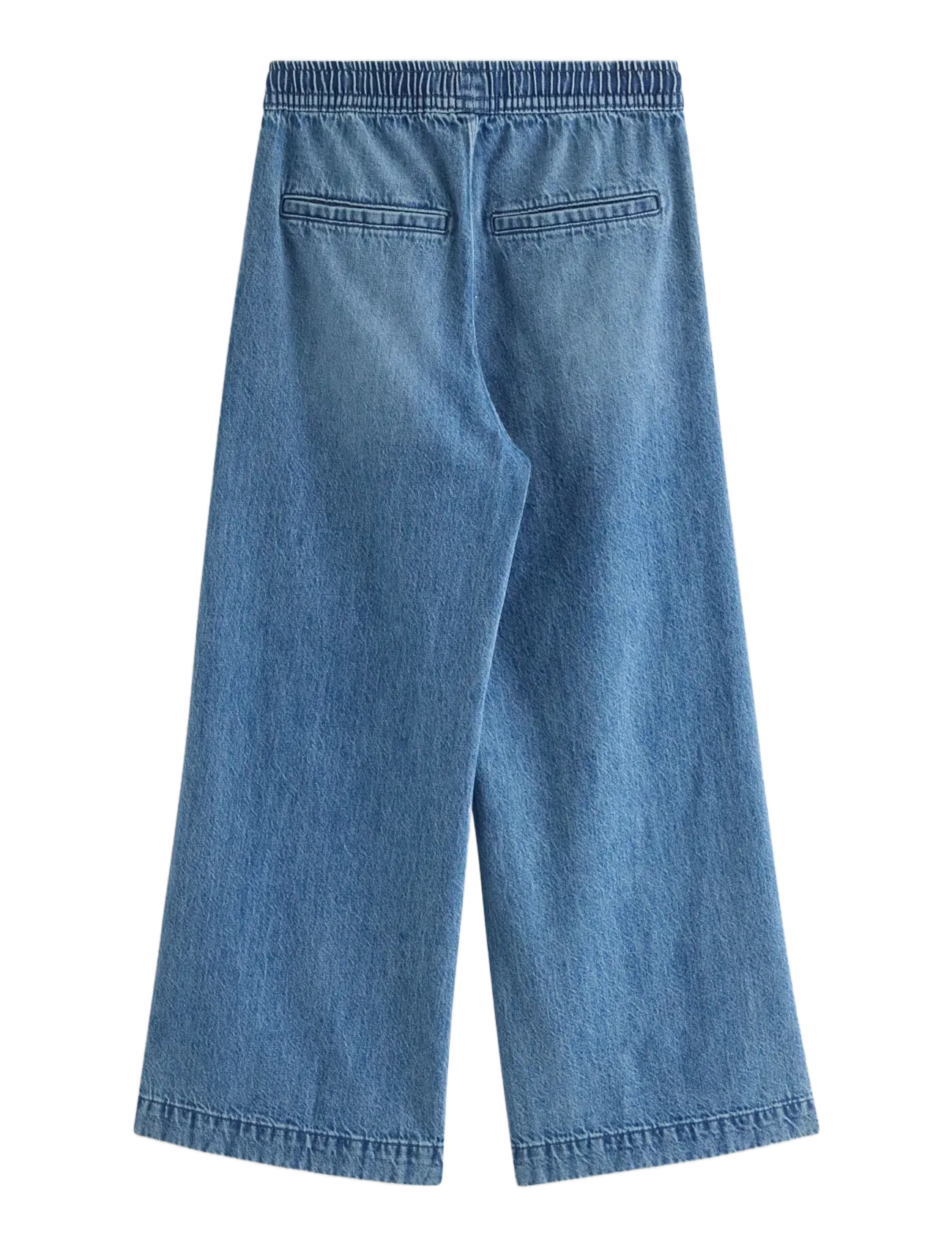 Lindex - Wide denim trousers with elastic waist - wide leg jeans - denim blue - 1