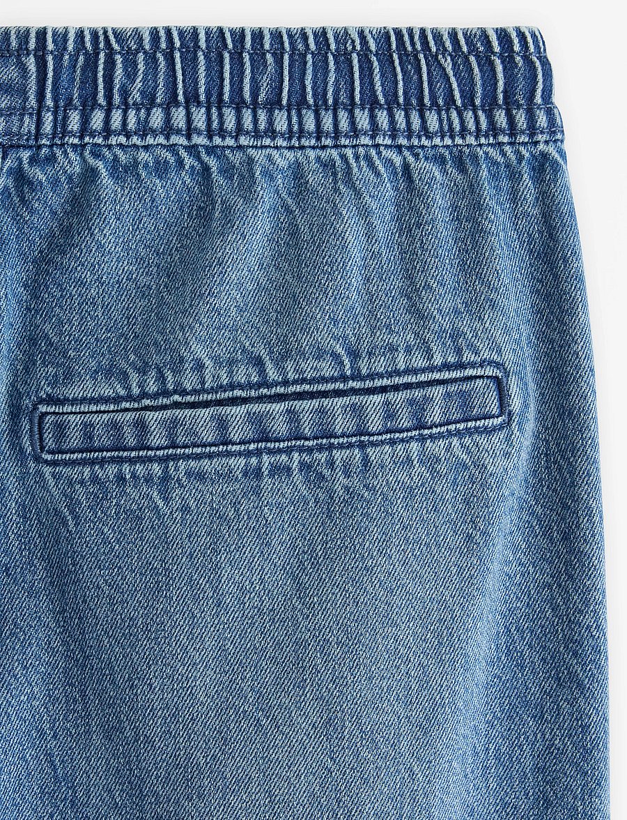 Lindex - Wide denim trousers with elastic waist - hosen mit weitem bein - denim blue - 2