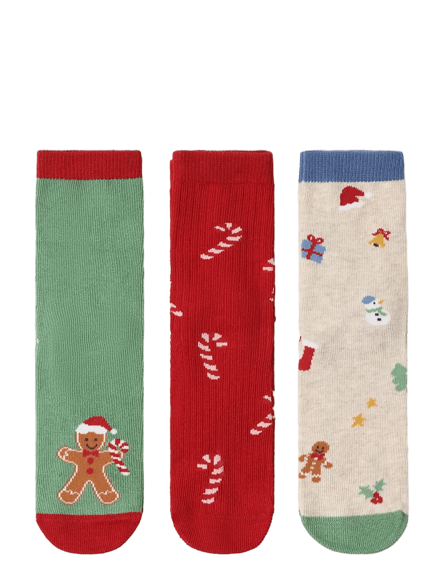 Lindex - 3-pack socks - strümpfe - dark red - 0