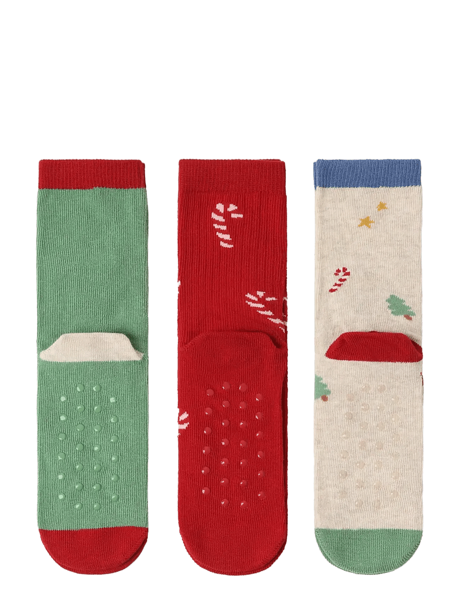 Lindex - 3-pack socks - strümpfe - dark red - 1