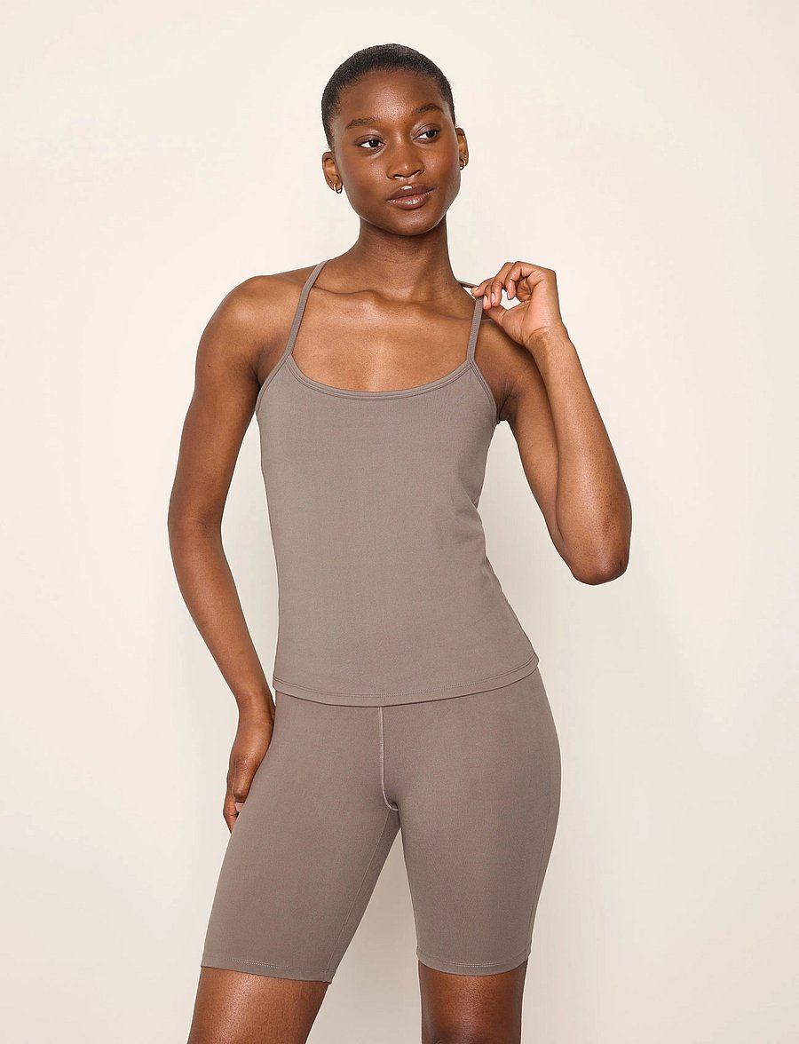 Lindex - Top Luna - crop tops - dark khaki - 0
