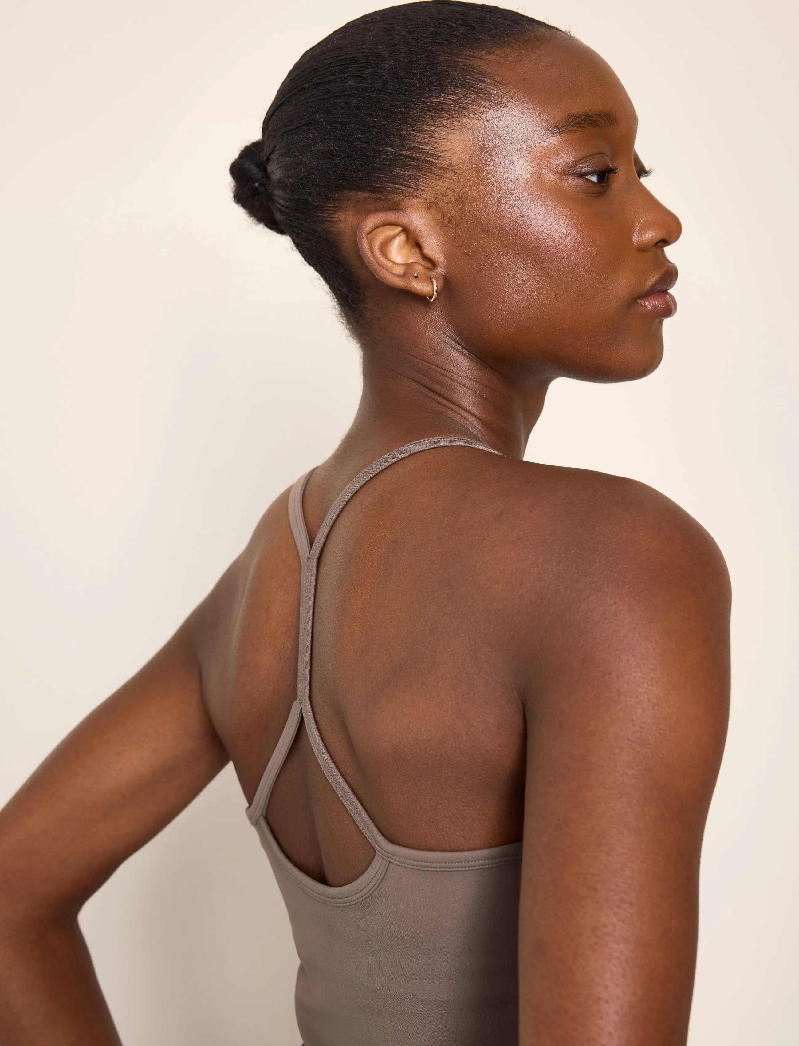 Lindex - Top Luna - crop tops - dark khaki - 4