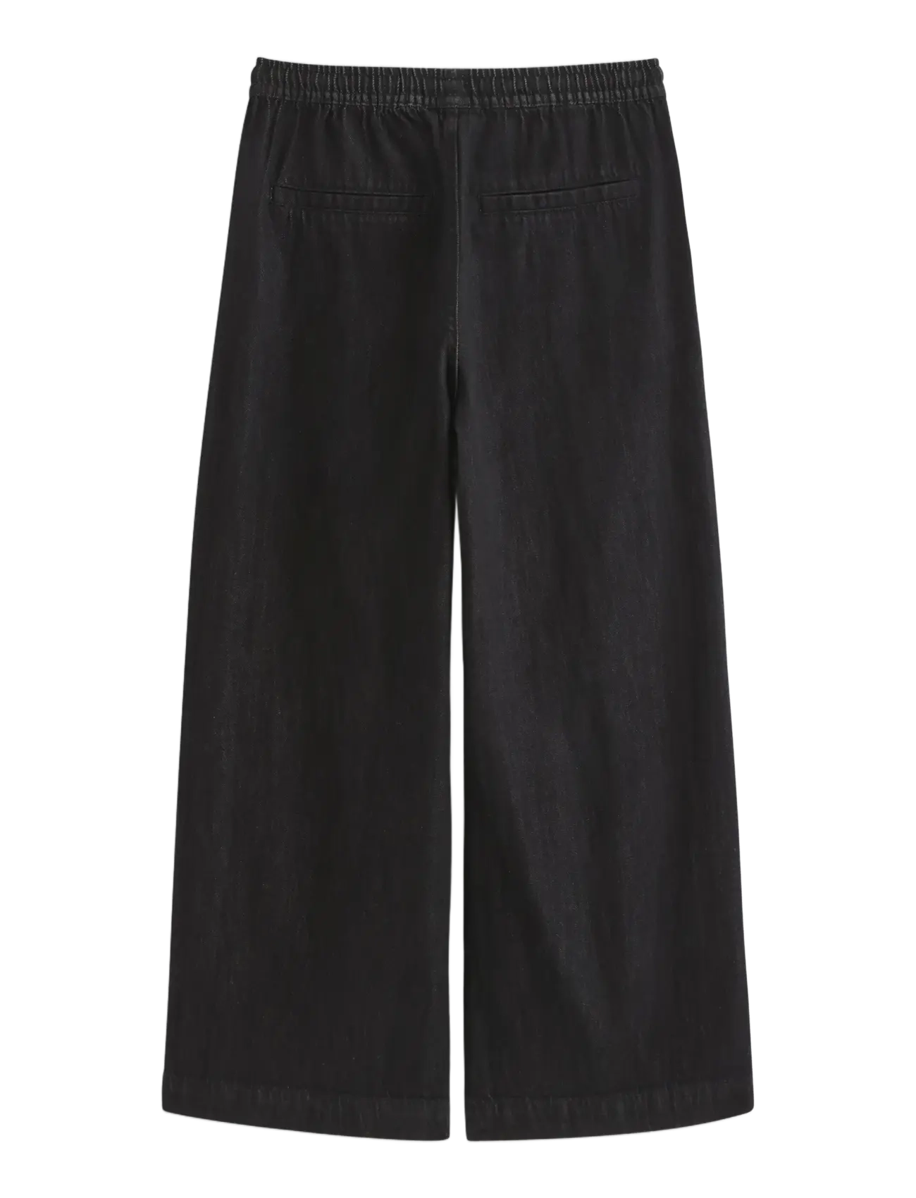 Lindex - Wide denim trousers with elastic waist - wide leg jeans - black denim - 1