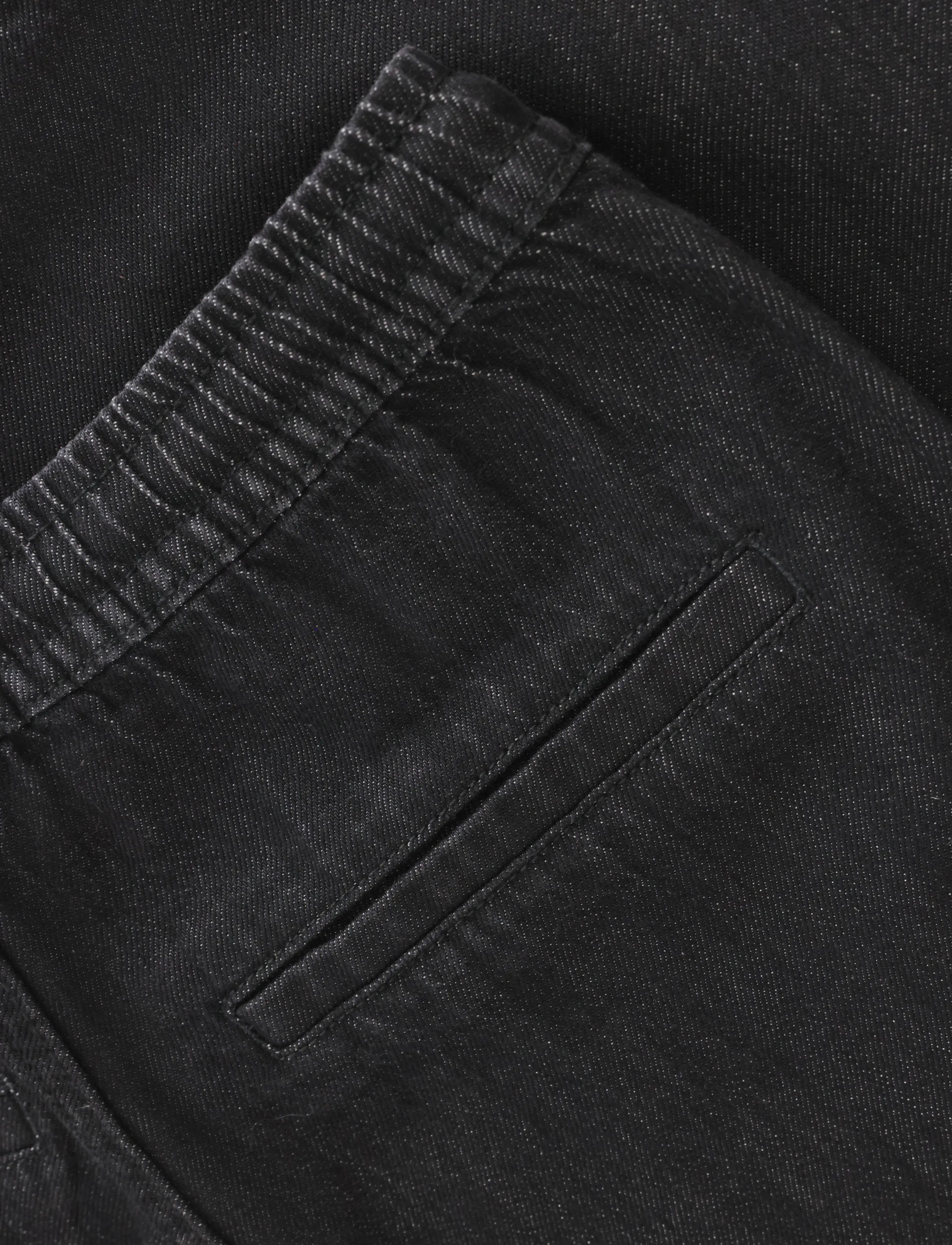 Lindex - Wide denim trousers with elastic waist - wide leg jeans - black denim - 2