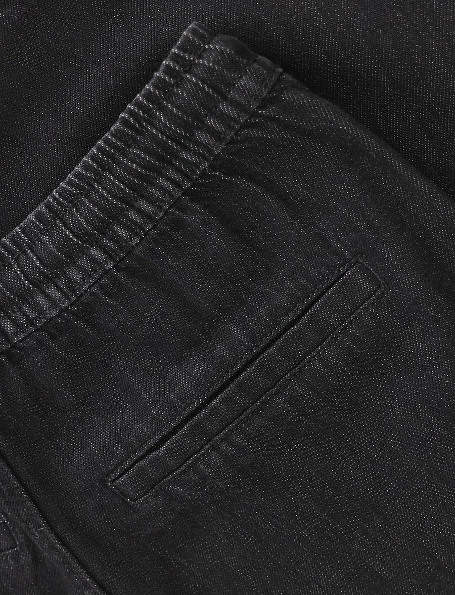 Lindex - Wide denim trousers with elastic waist - wide leg jeans - black denim - 2