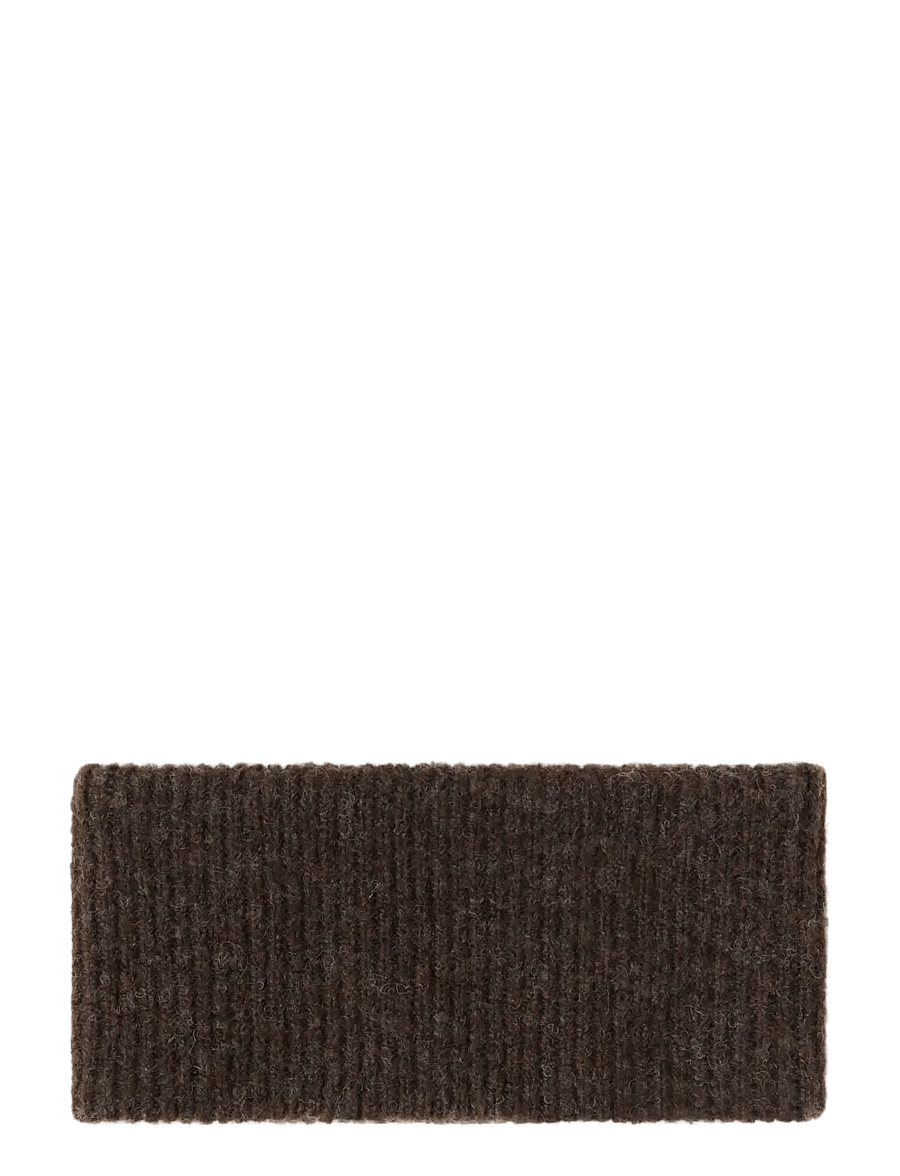Lindex - Rib-knit headband - stirnbänder - brown melange - 0