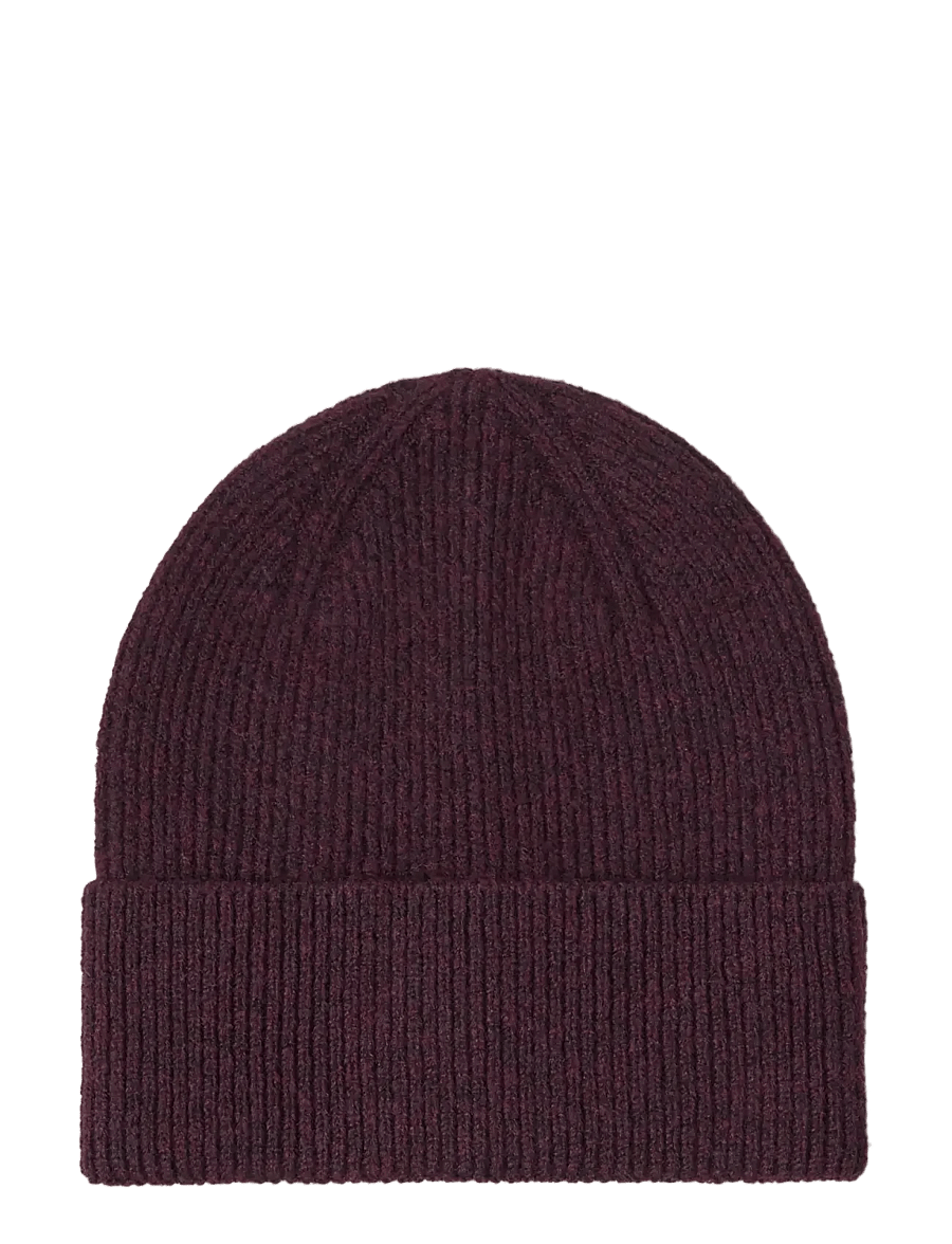 Lindex - Rib-knit beanie - mützen - red wine - 0