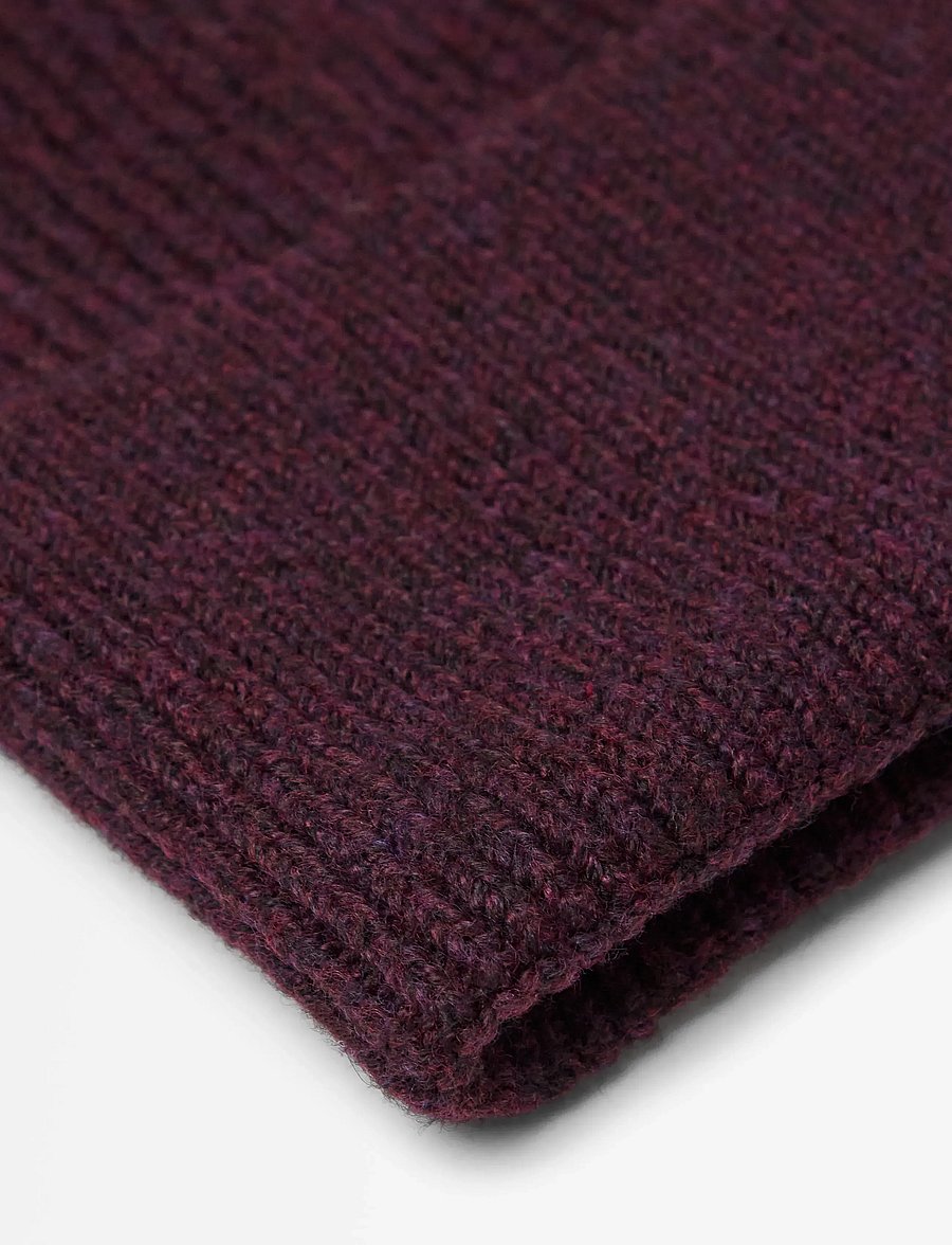 Lindex - Rib-knit beanie - mützen - red wine - 2