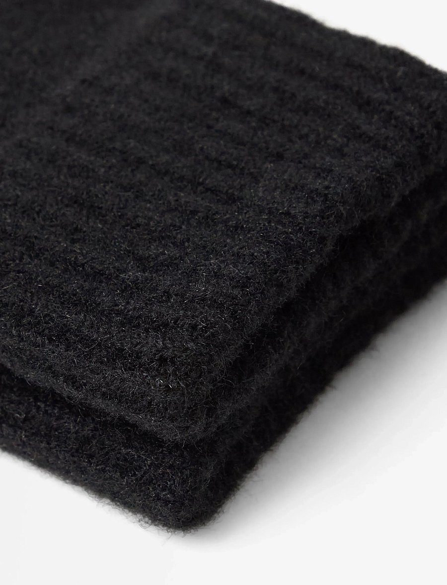 Lindex - Fine-knit gloves - fingervantar - black - 2
