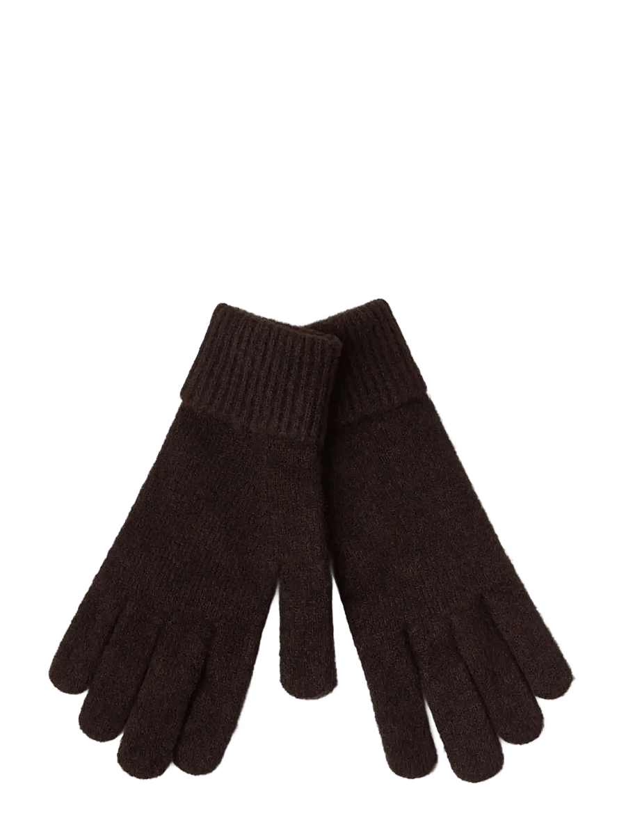 Lindex - Fine-knit gloves - fingervantar - brown melange - 1
