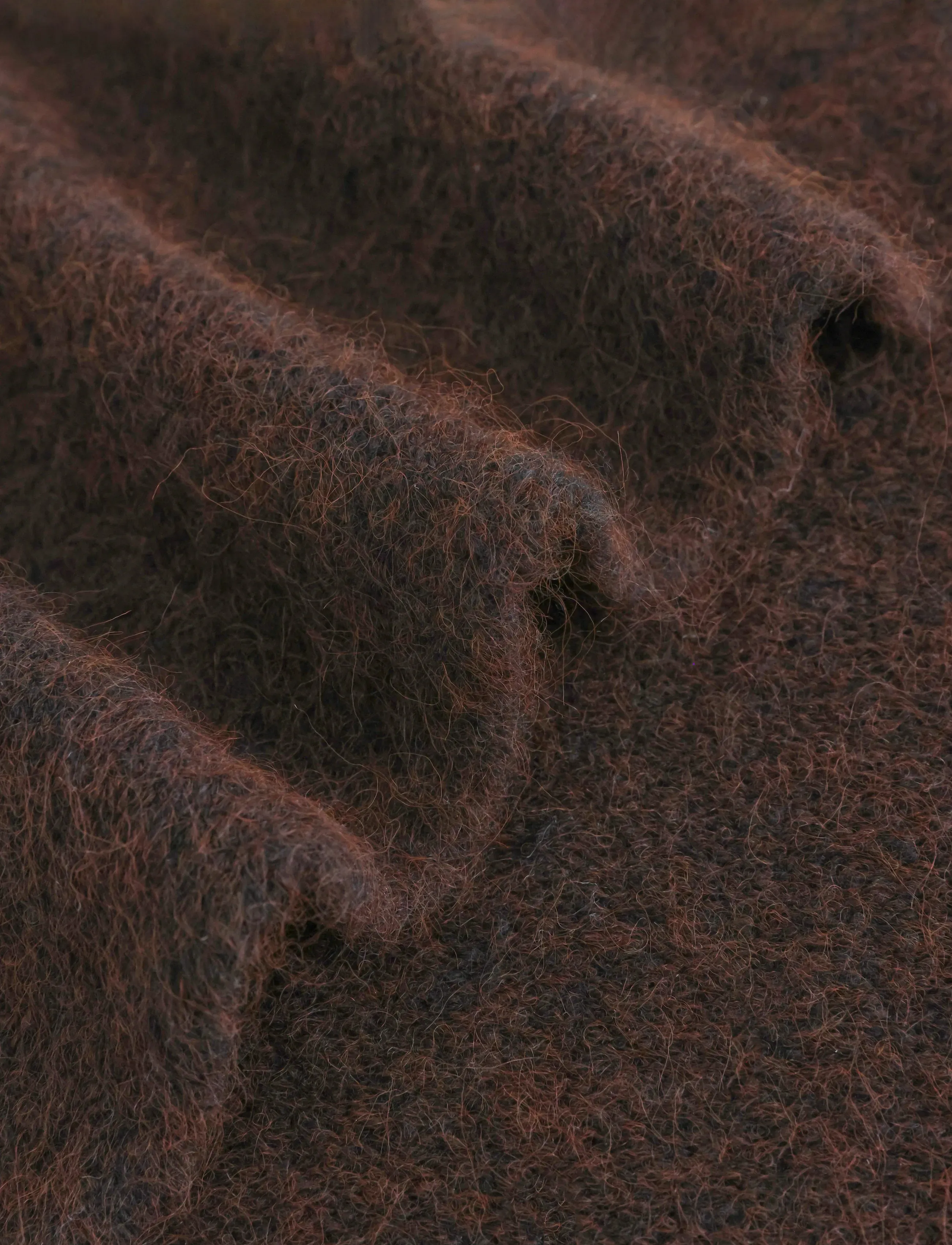 Lindex - Triangle scarf - winter scarves - brown melange - 2