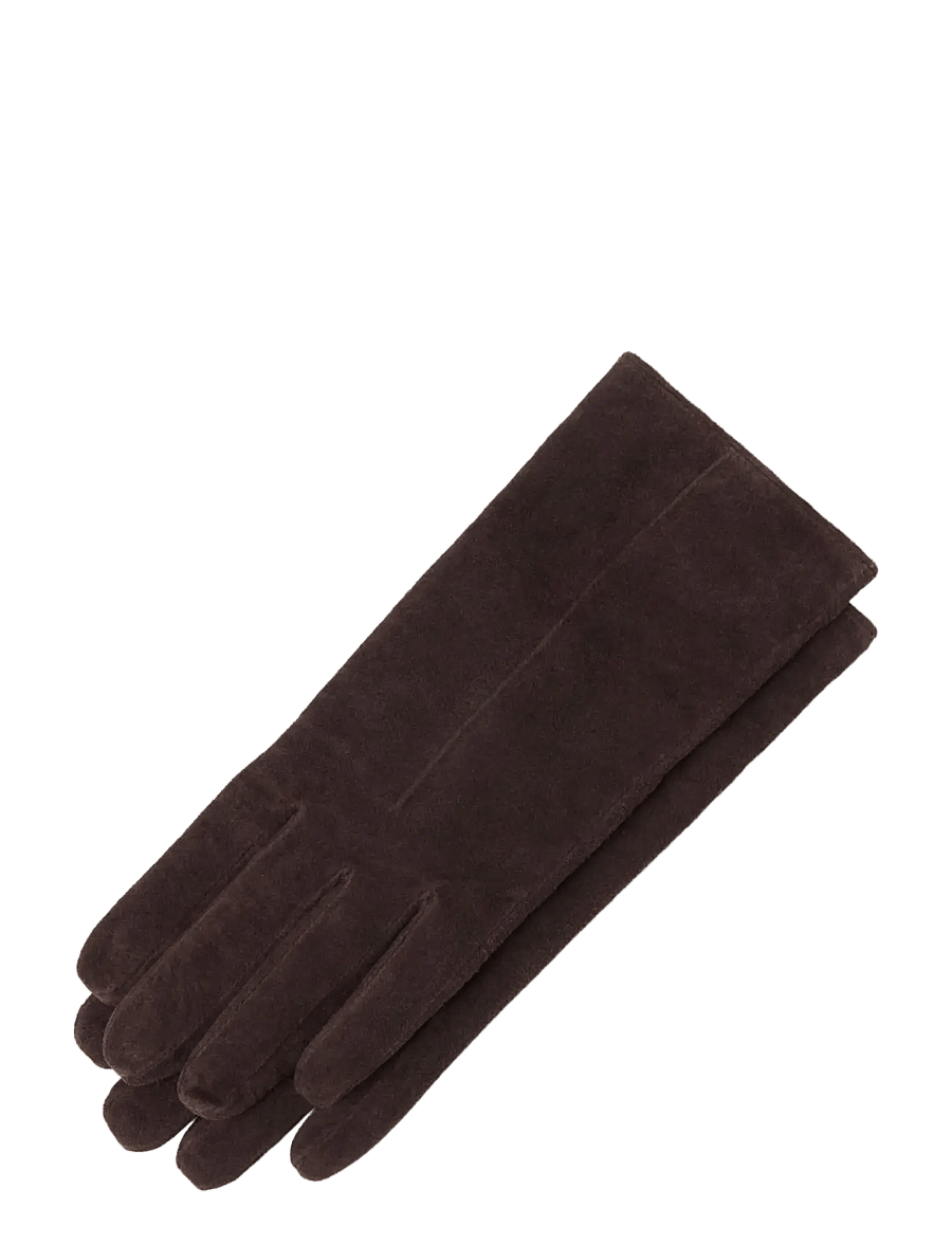 Lindex - Suede gloves - dark dusty brown - 1