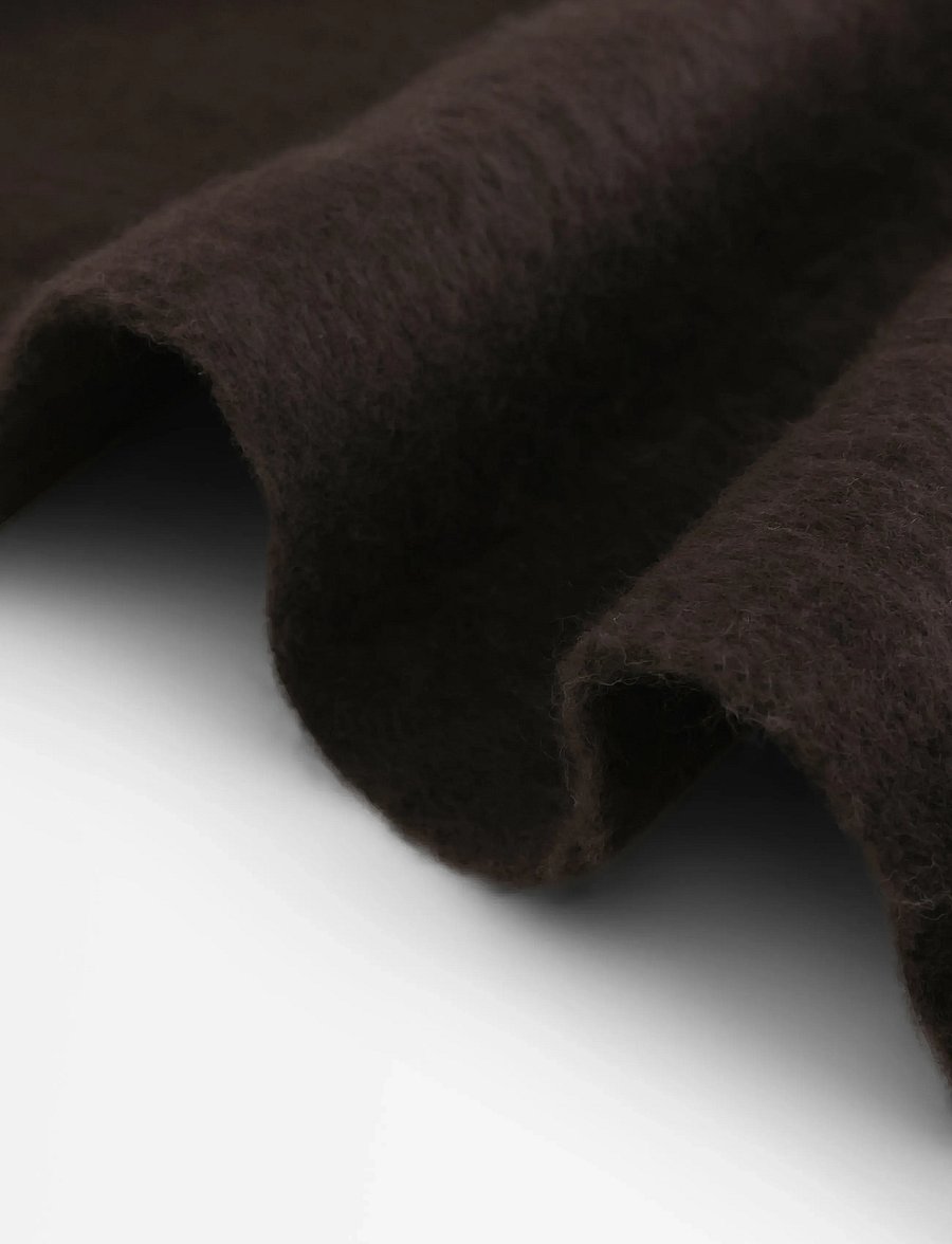 Lindex - Scarf with fringes - halstørklæder - dark brown - 2