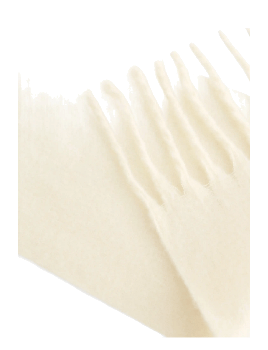 Lindex - Scarf with fringes - talvesallid - off white - 1