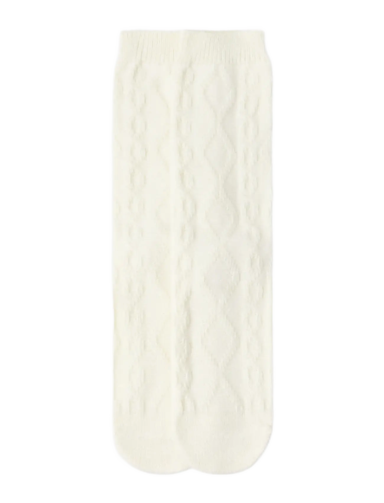 Lindex 2-pack cable-knit socks - Modetrender - LIGHT WHITE / cream