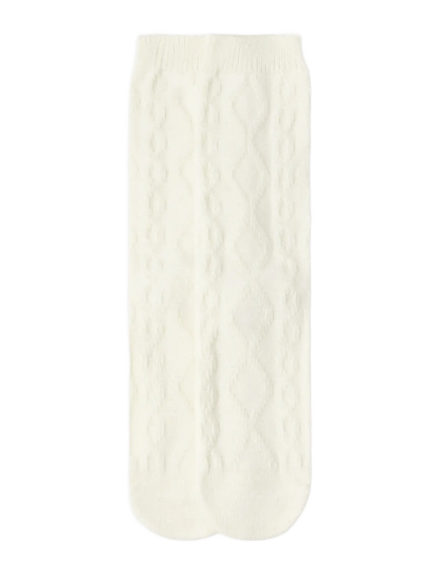 Lindex - 2-pack cable-knit socks - normale socken - light white - 0