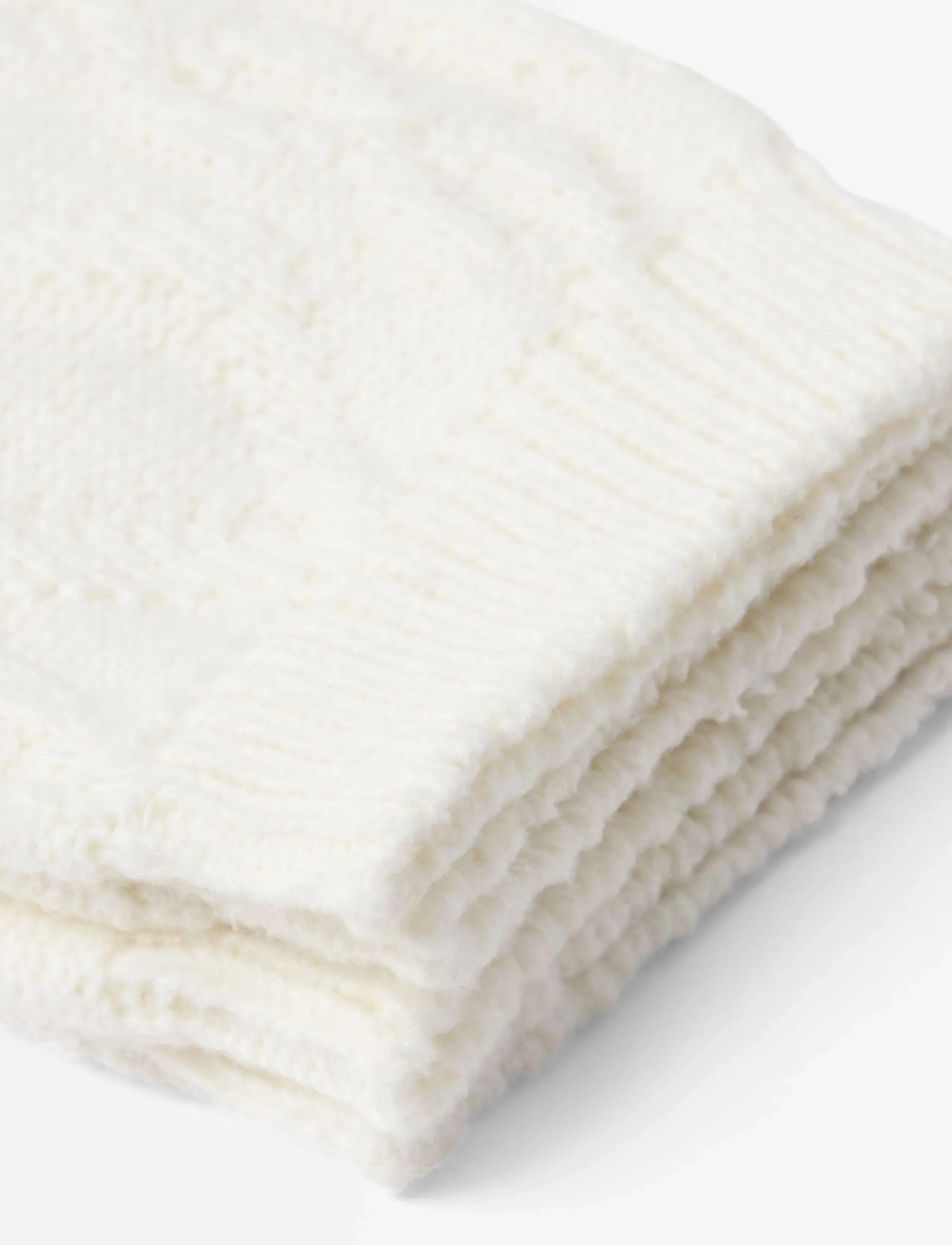 Lindex - 2-pack cable-knit socks - vanliga strumpor - light white - 2