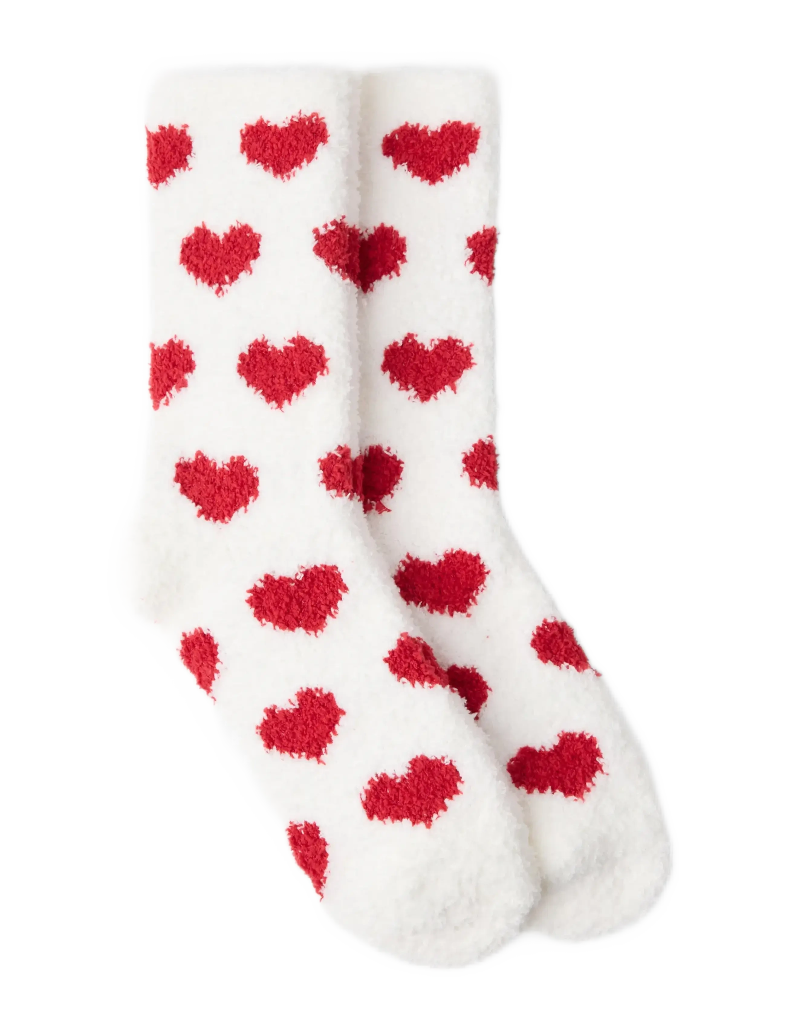 Lindex - 2-pack fluffy socks - off white - 1