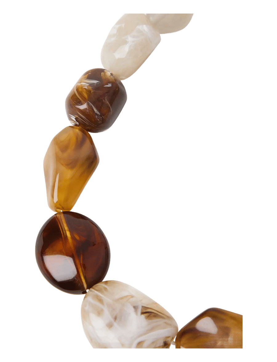 Lindex - Necklace with beads - statement-ketten - light dusty brown - 1