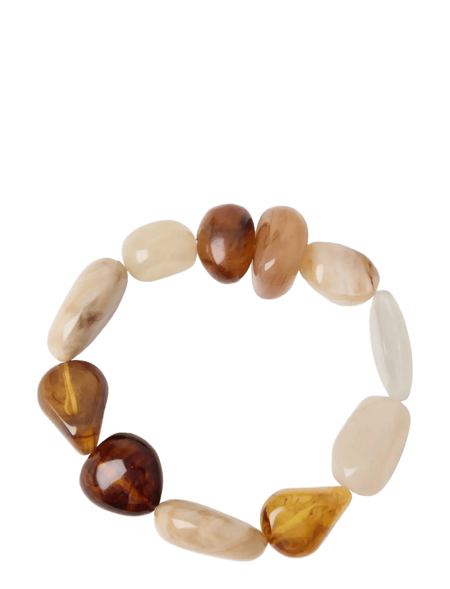 Lindex - Bracelet with beads - armbänder - light dusty brown - 0