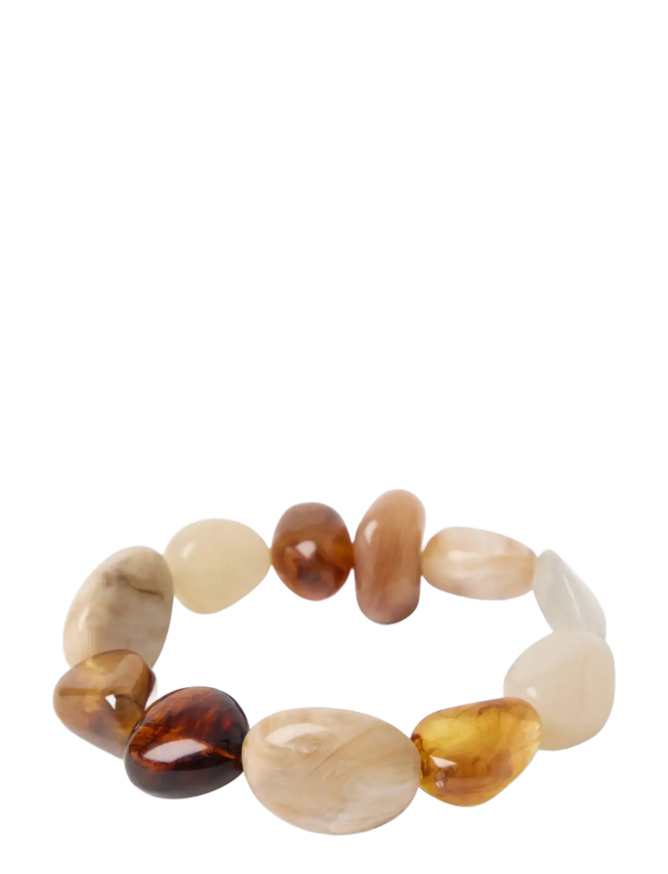 Lindex - Bracelet with beads - armbänder - light dusty brown - 1