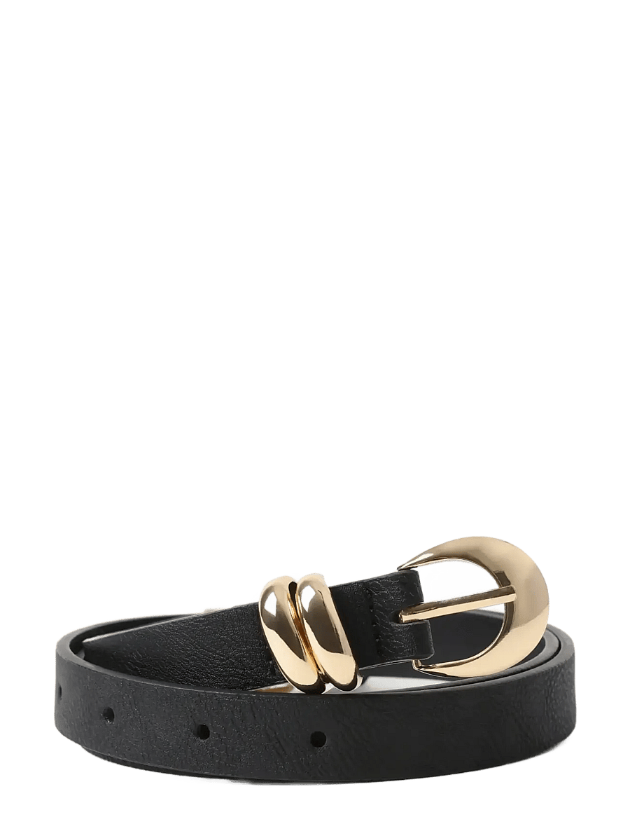 Lindex - Belt in imitation leather - freizeitgürtel - black - 0