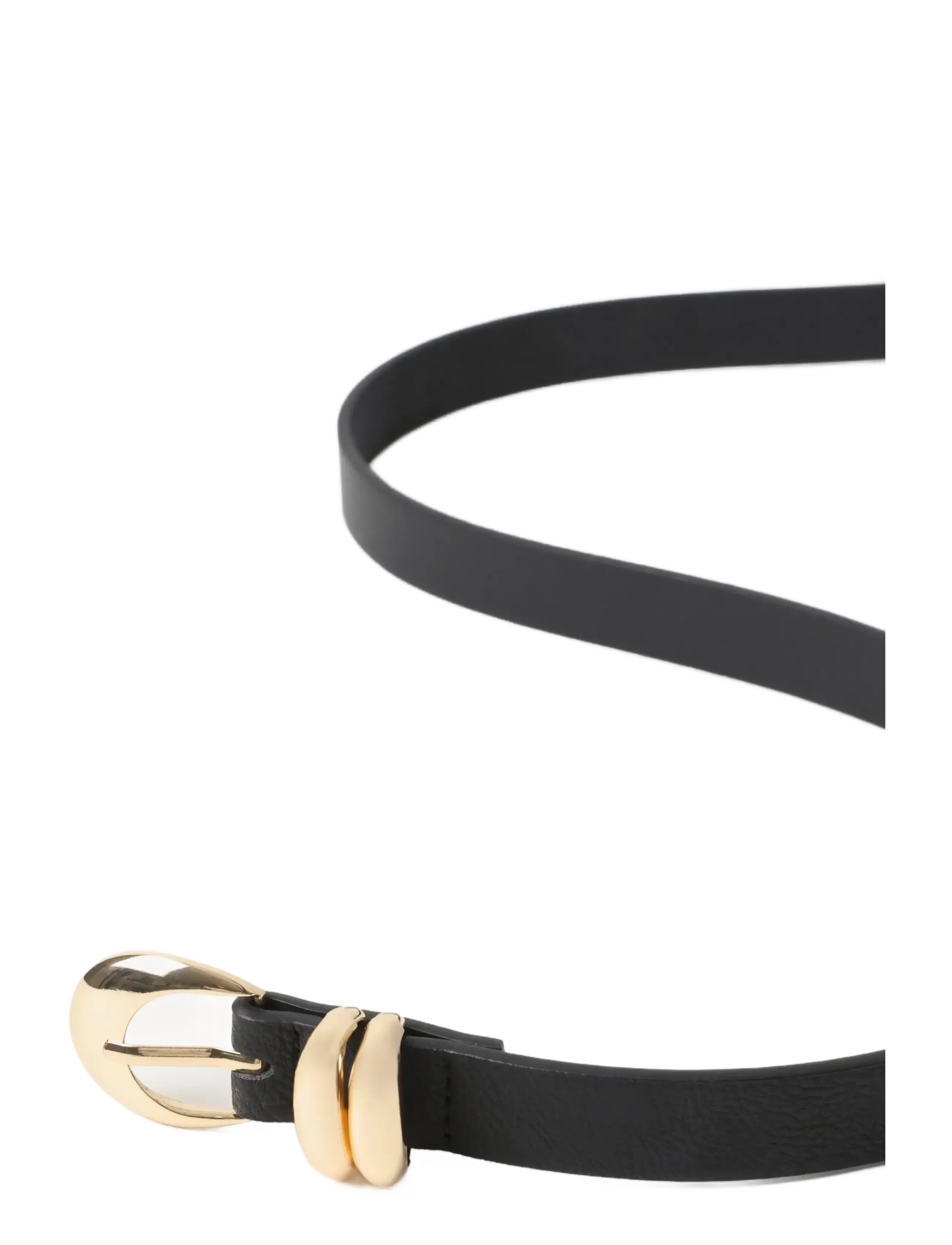 Lindex - Belt in imitation leather - black - 1