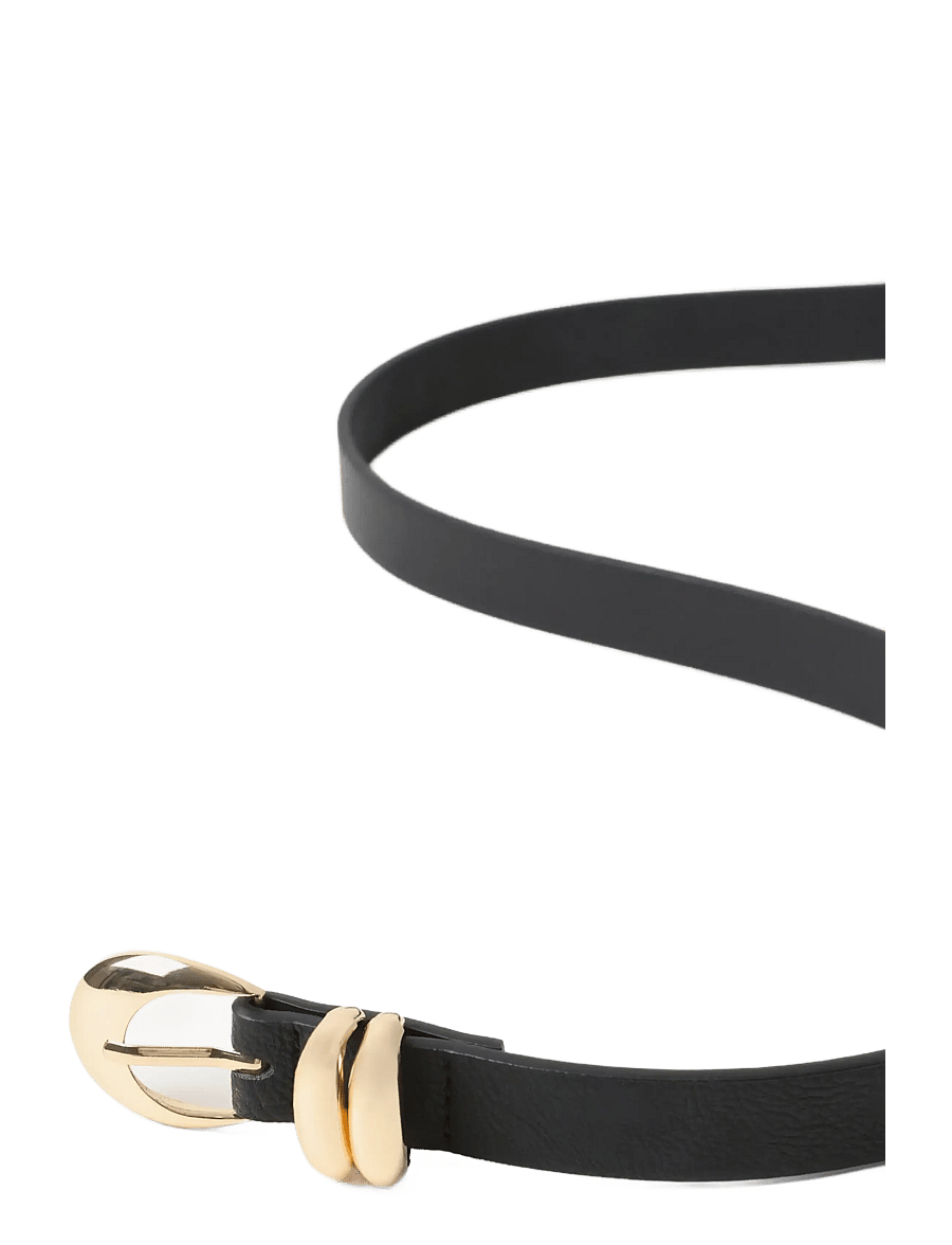 Lindex - Belt in imitation leather - freizeitgürtel - black - 1