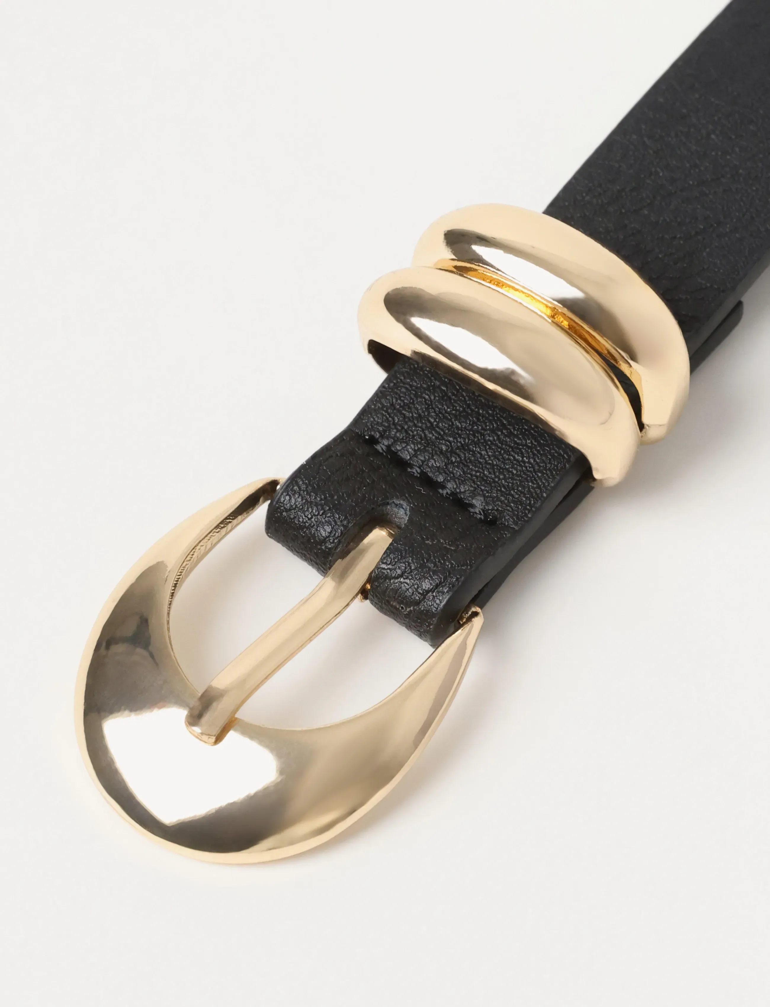 Lindex - Belt in imitation leather - black - 2