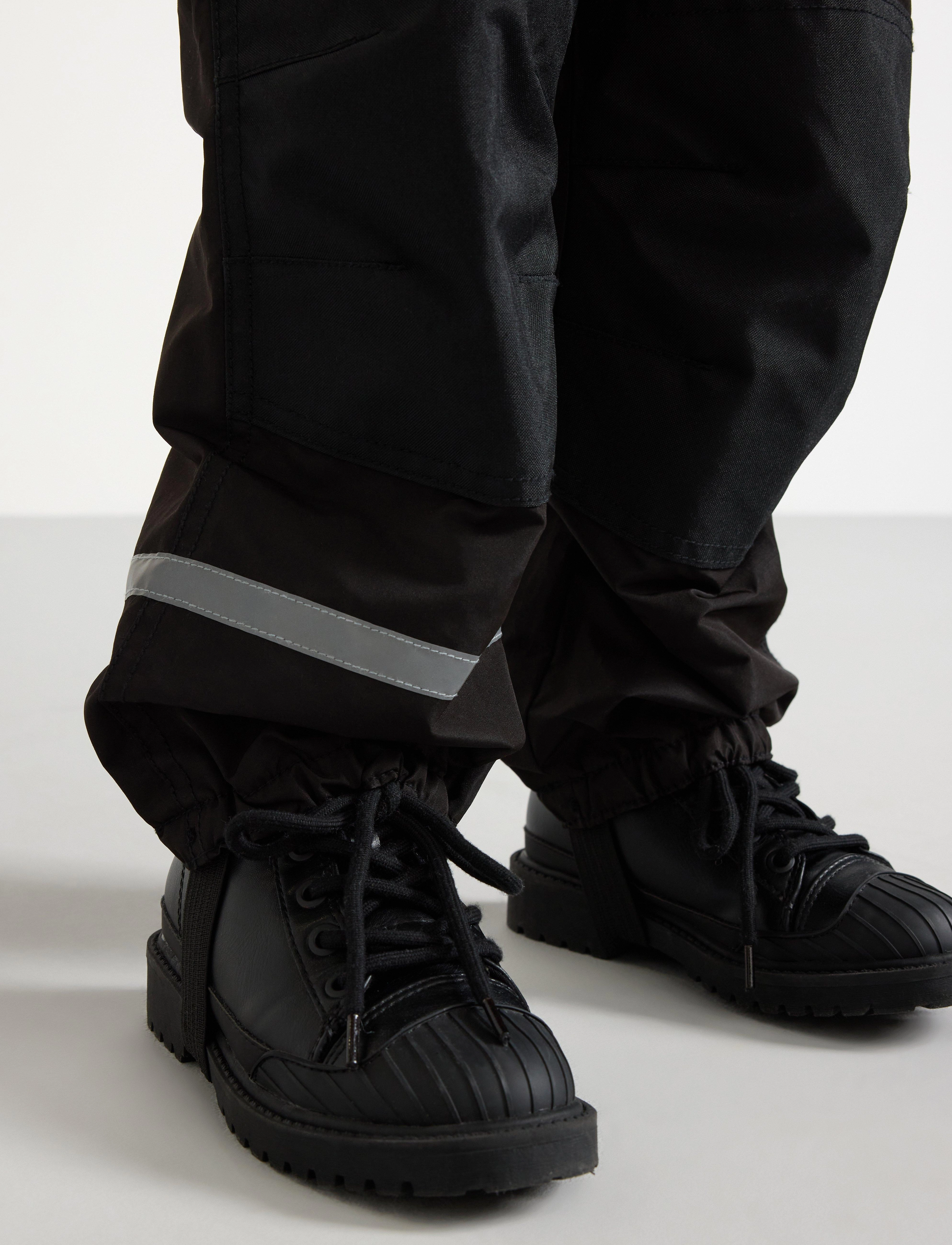 Lindex - Shell trousers - regnbukser - black - 4