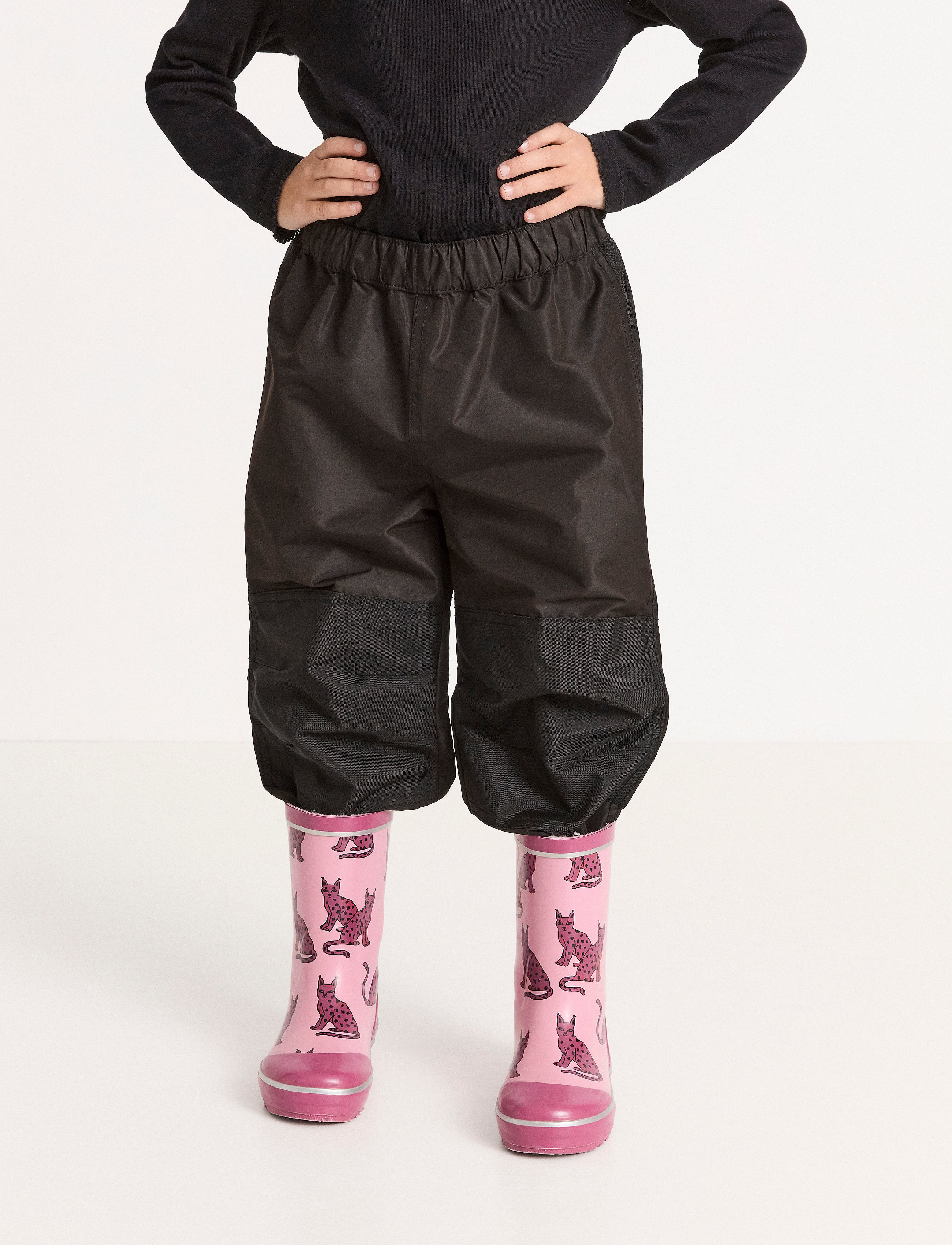 Lindex - Shell trousers - regnbukser - black - 5