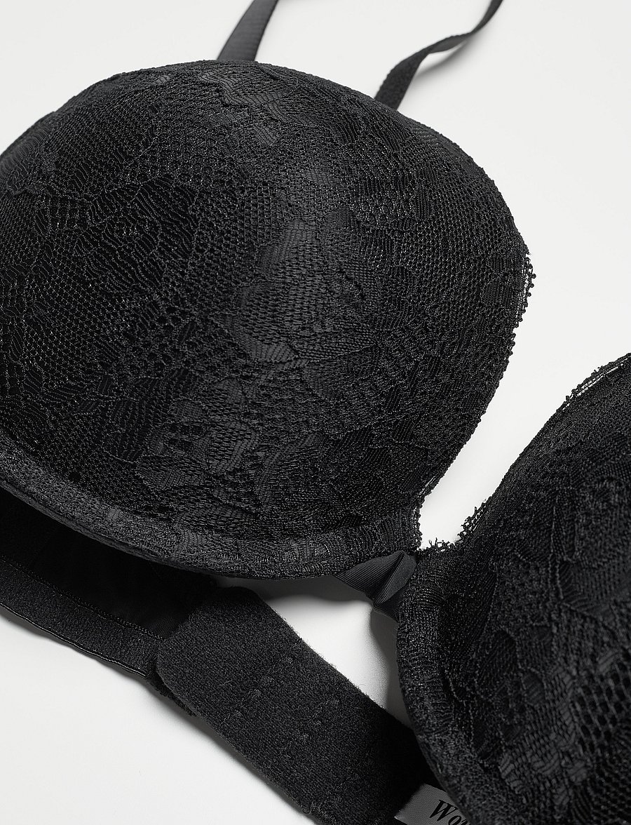 Lindex - Linnéa push-up BH - push-up bhs - black - 4
