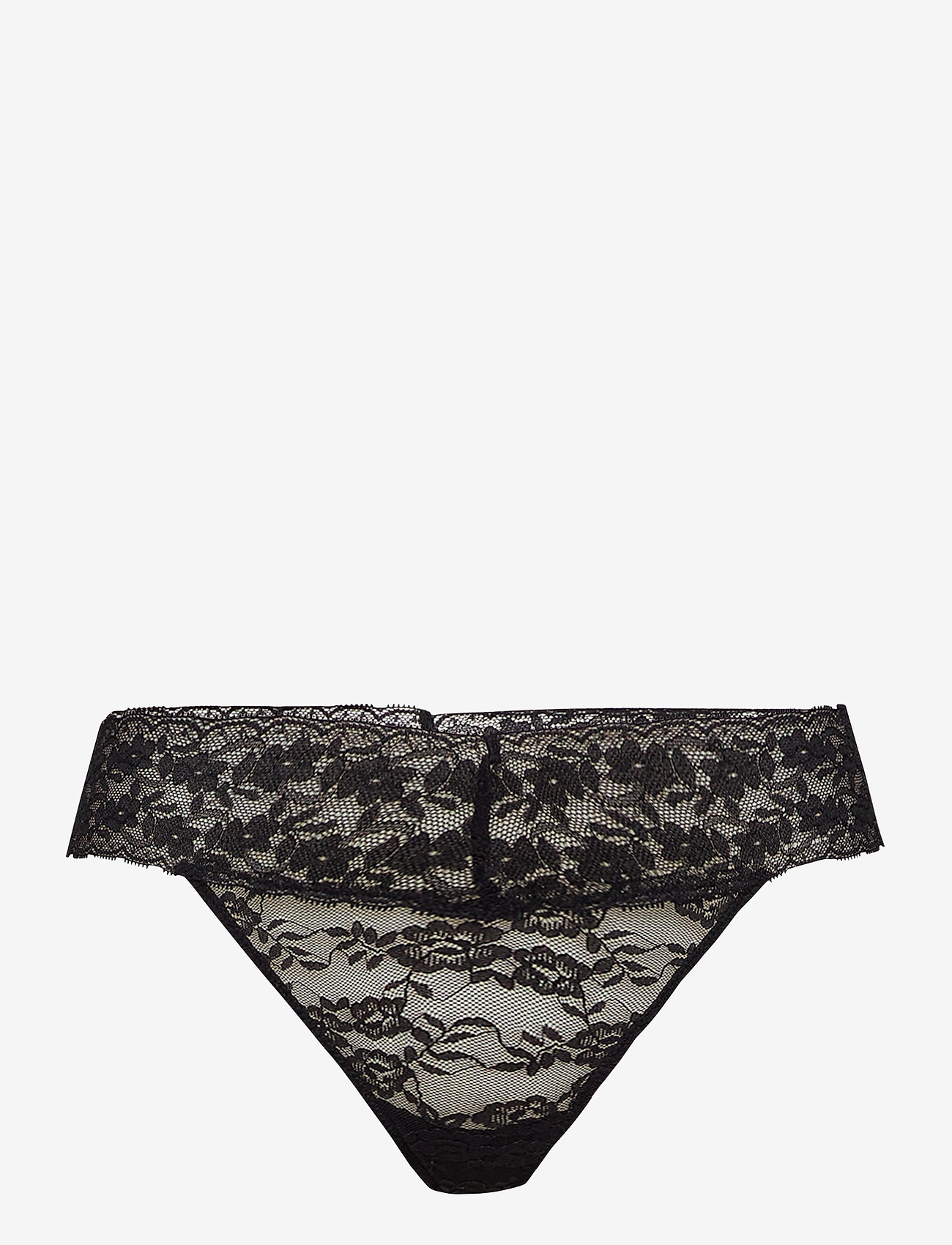 Lindex - Brief, Thong low Lacey - black - 0