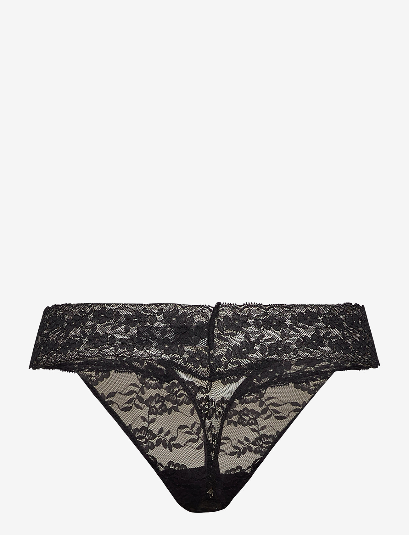 Lindex - Brief, Thong low Lacey - black - 1