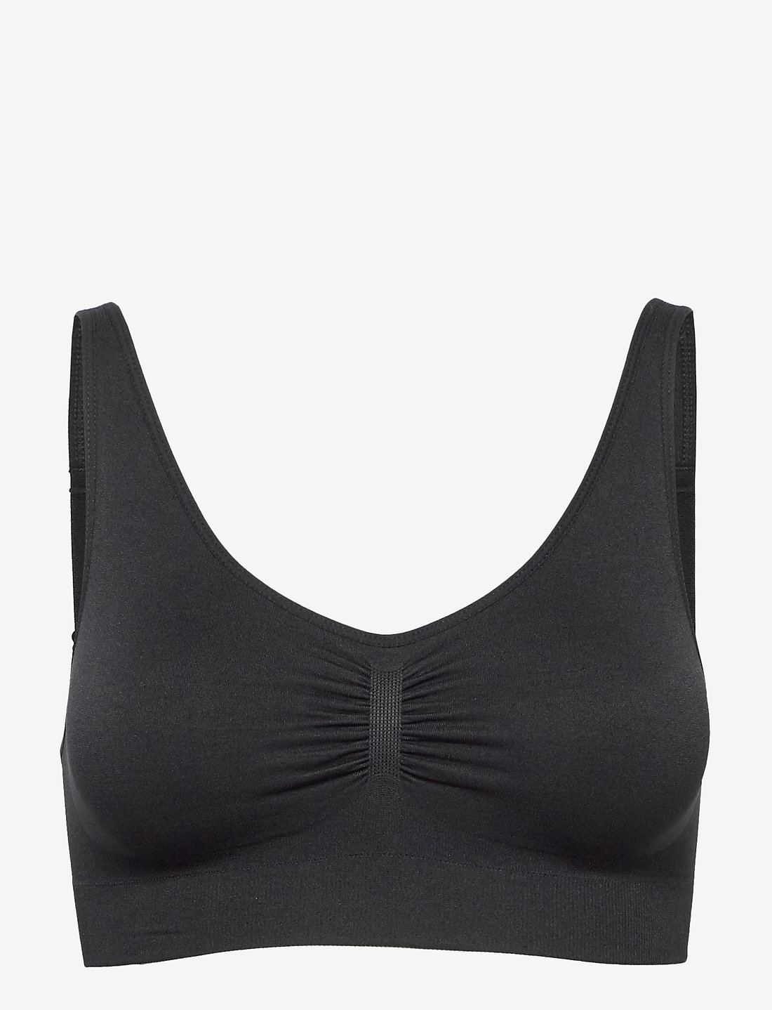 Lindex - Sømløs myk BH - tank-top-bhs - black - 1